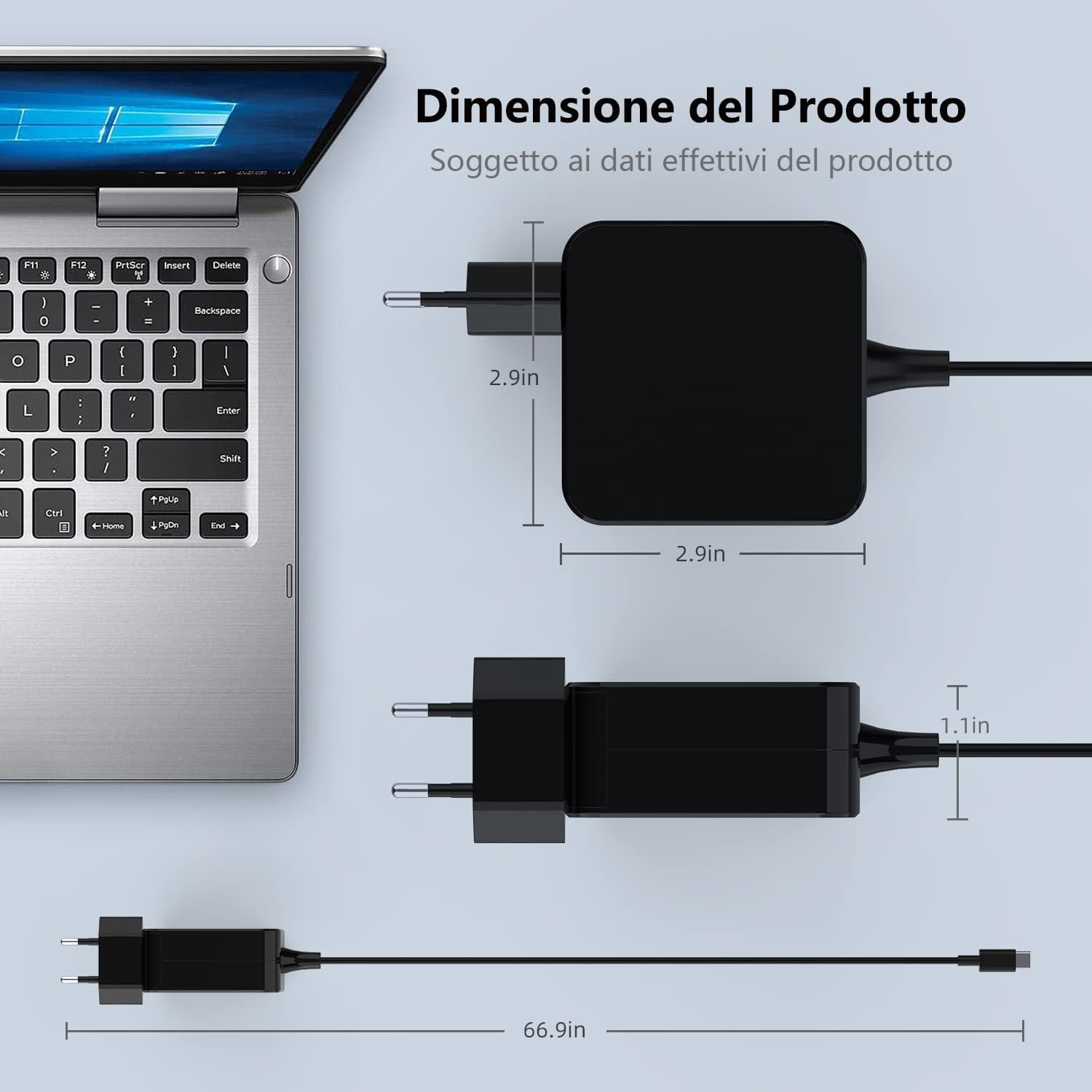 Caricatore USB-C 65W per PC Portatile - immagine 3