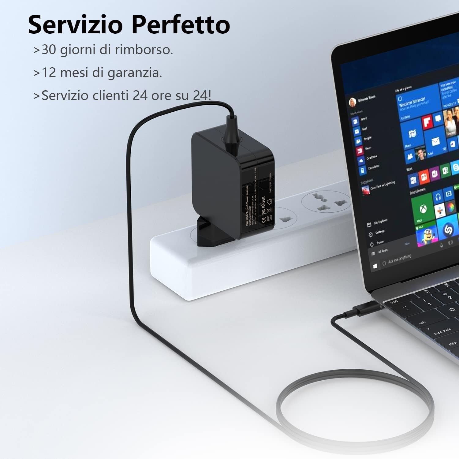Caricatore USB-C 65W per PC Portatile - immagine 6