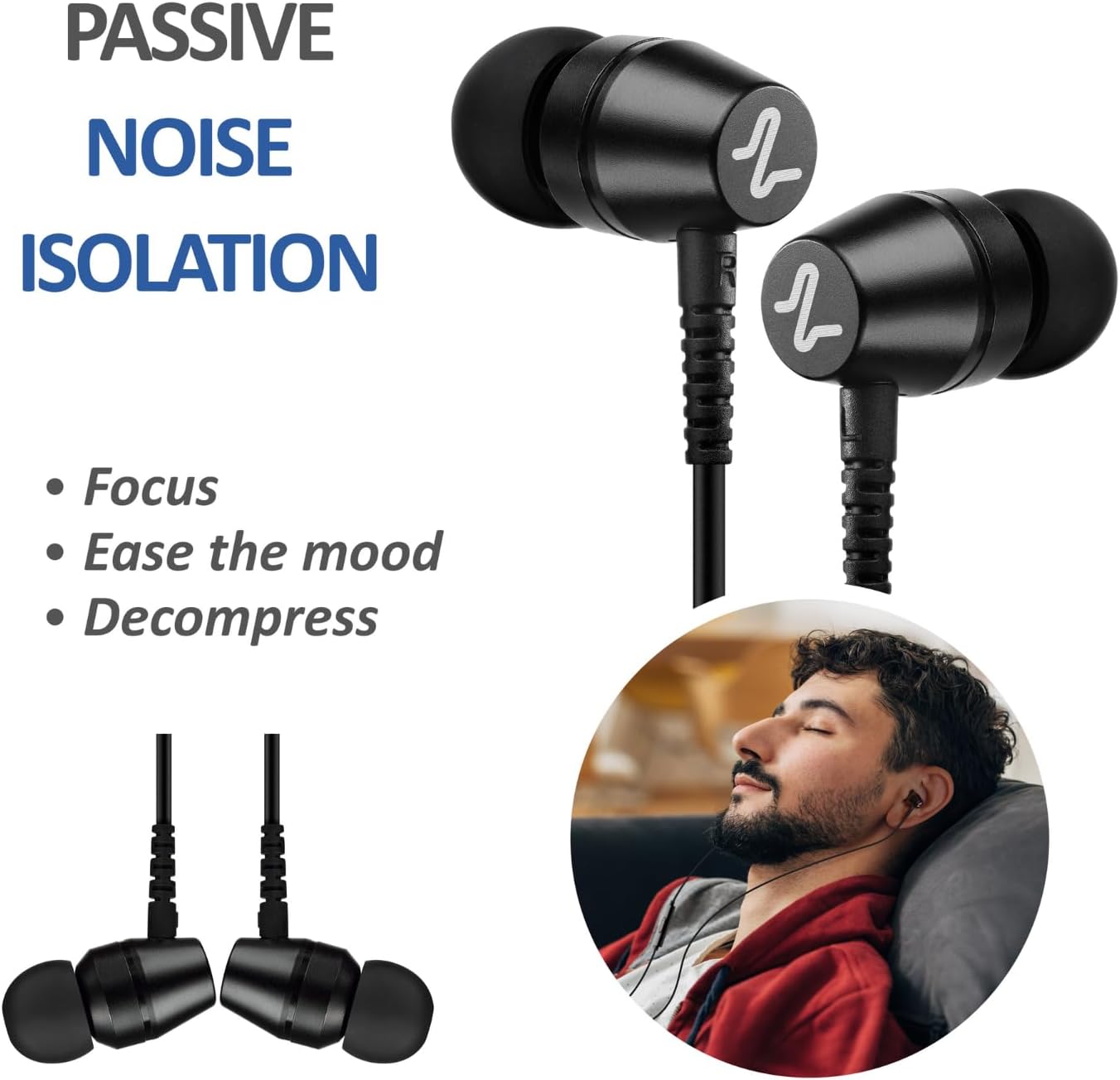 Ludos OMNITONE Auricolari In-Ear con Filo, Nero - immagine 5