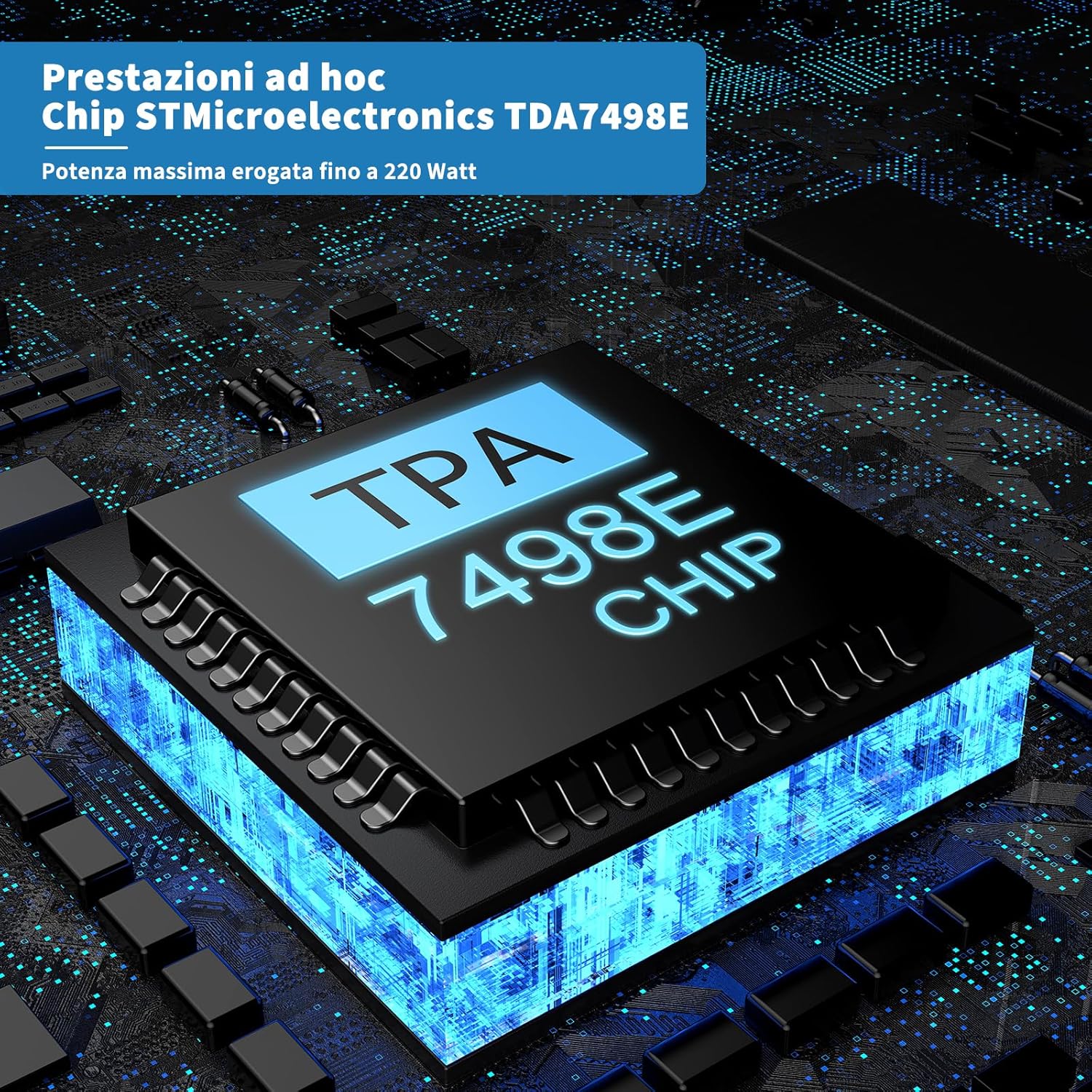 Fosi Audio TP-02 - Mini Amplificatore Subwoofer 220W - immagine 6