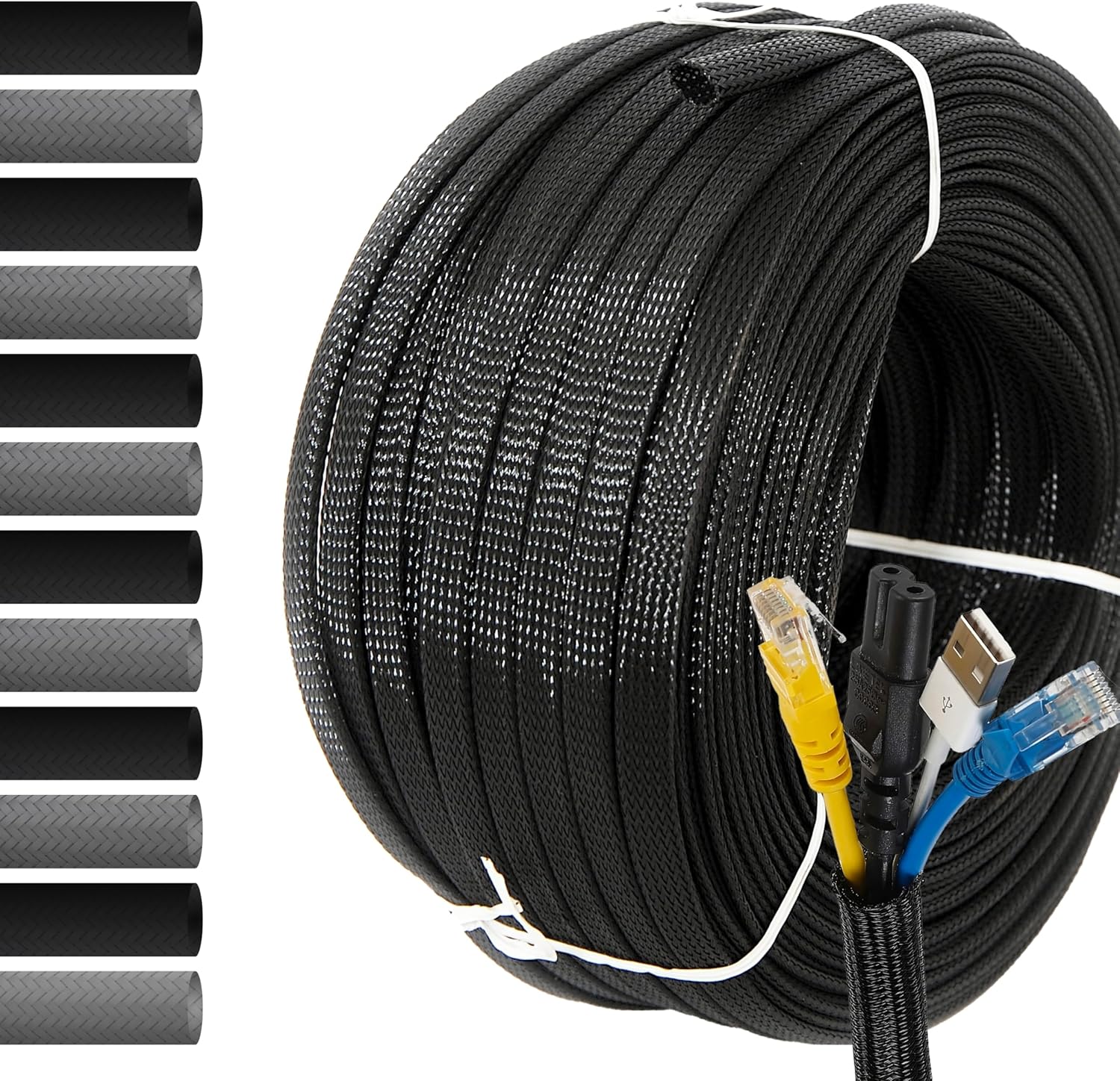 Marketconnect® Guaina Cavi Espandibile Ø 20mm, 50mt, Nero - immagine 1