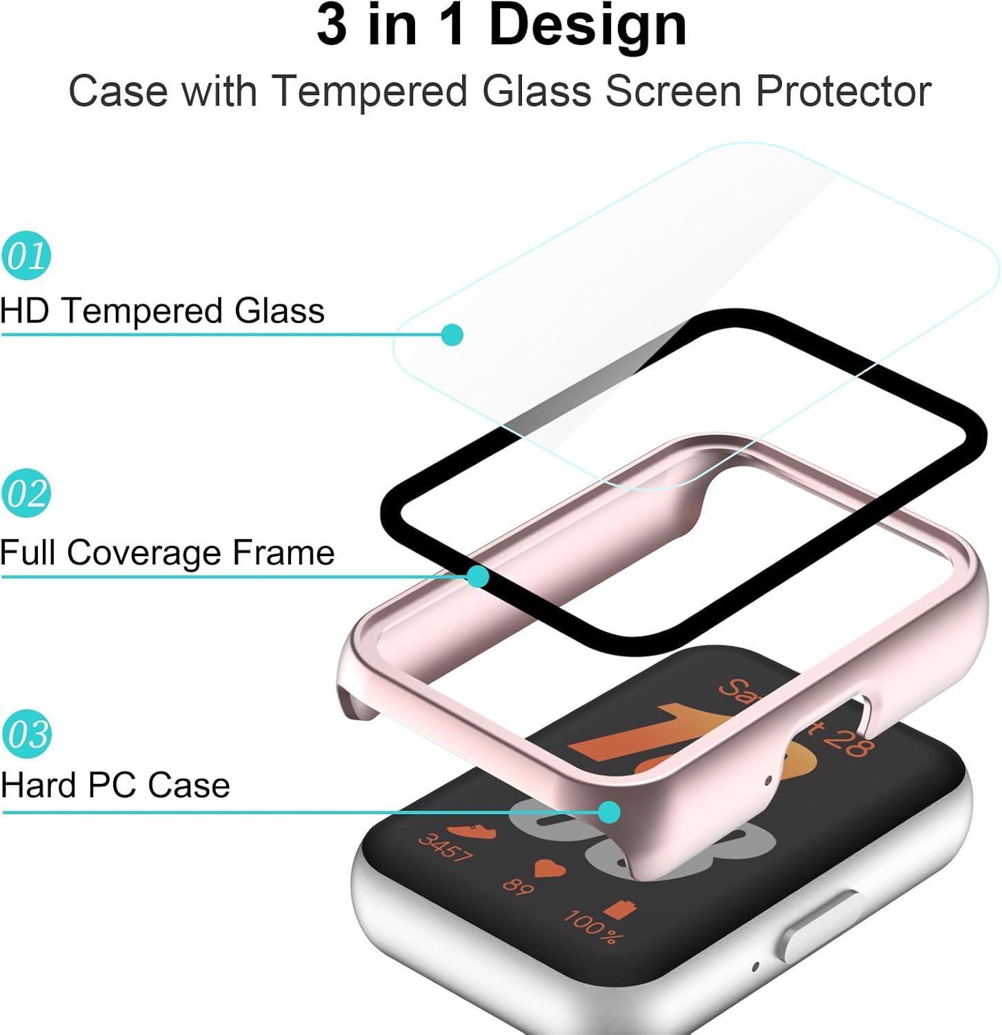 Protezione Cover per Samsung Galaxy Fit 3 - 2 Pezzi - immagine 3