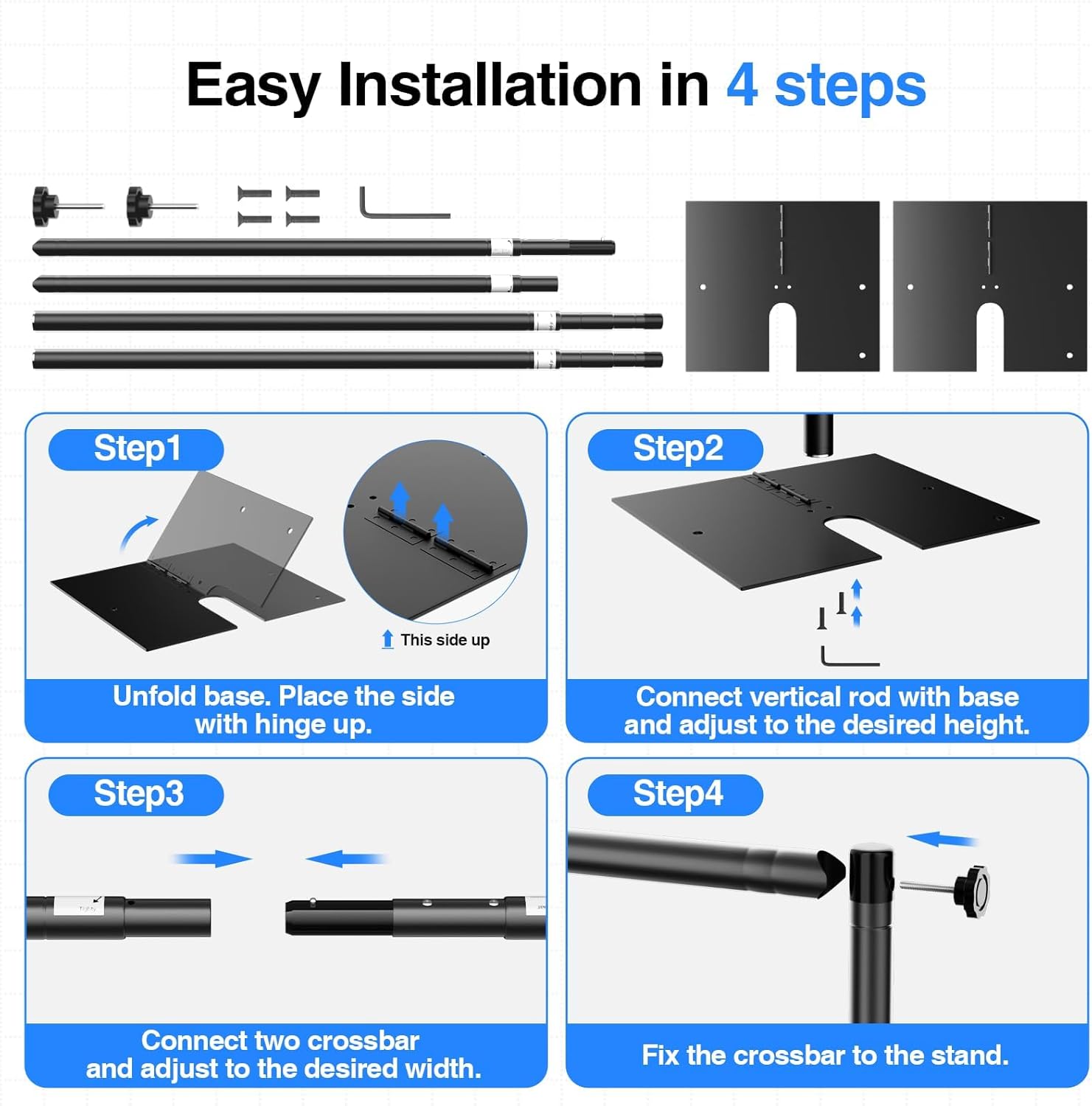 Emart Kit di Supporto per Sfondo 3 x 3,6 m - immagine 6