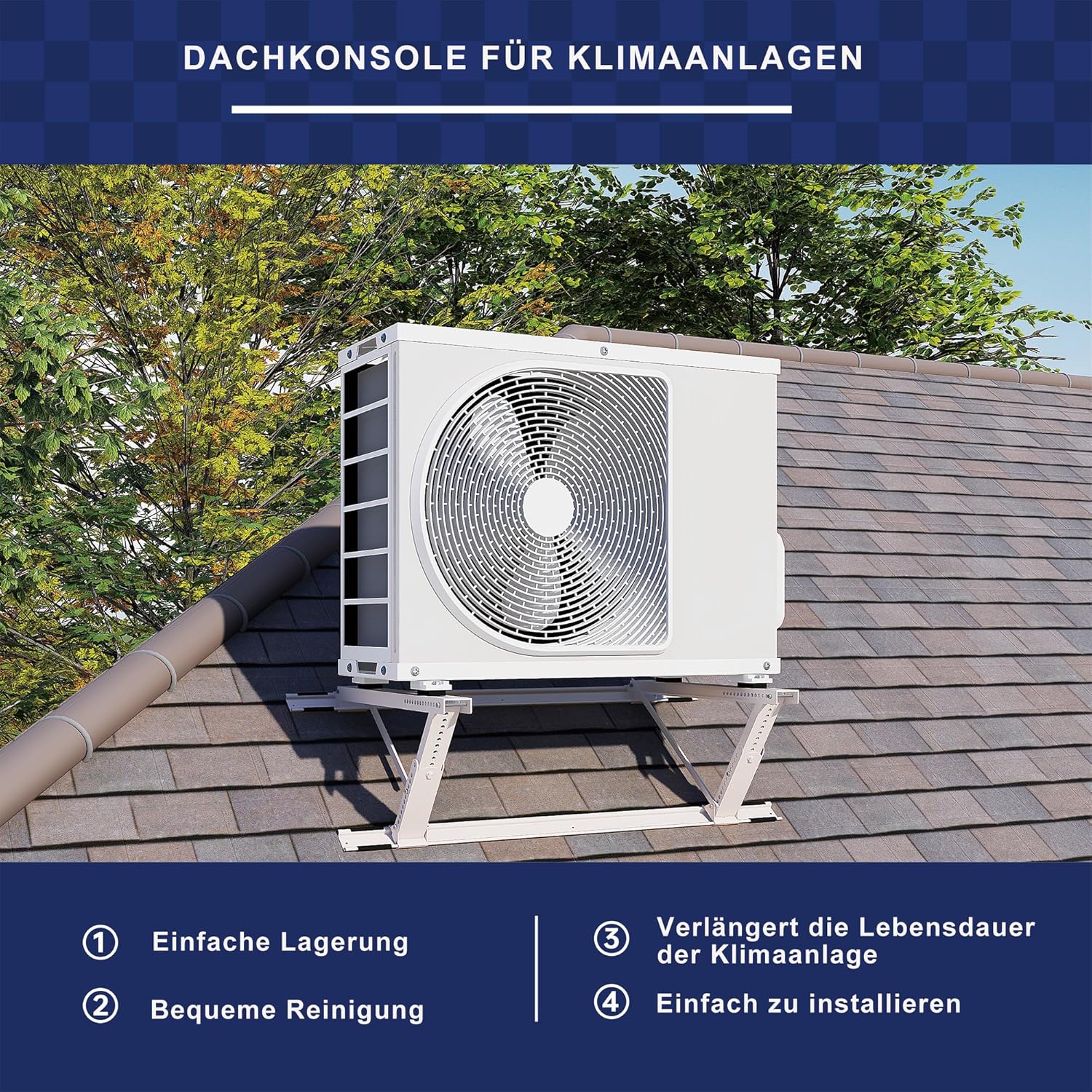 Cherbowing Staffa da Tetto Universale per Climatizzatore Split - immagine 2