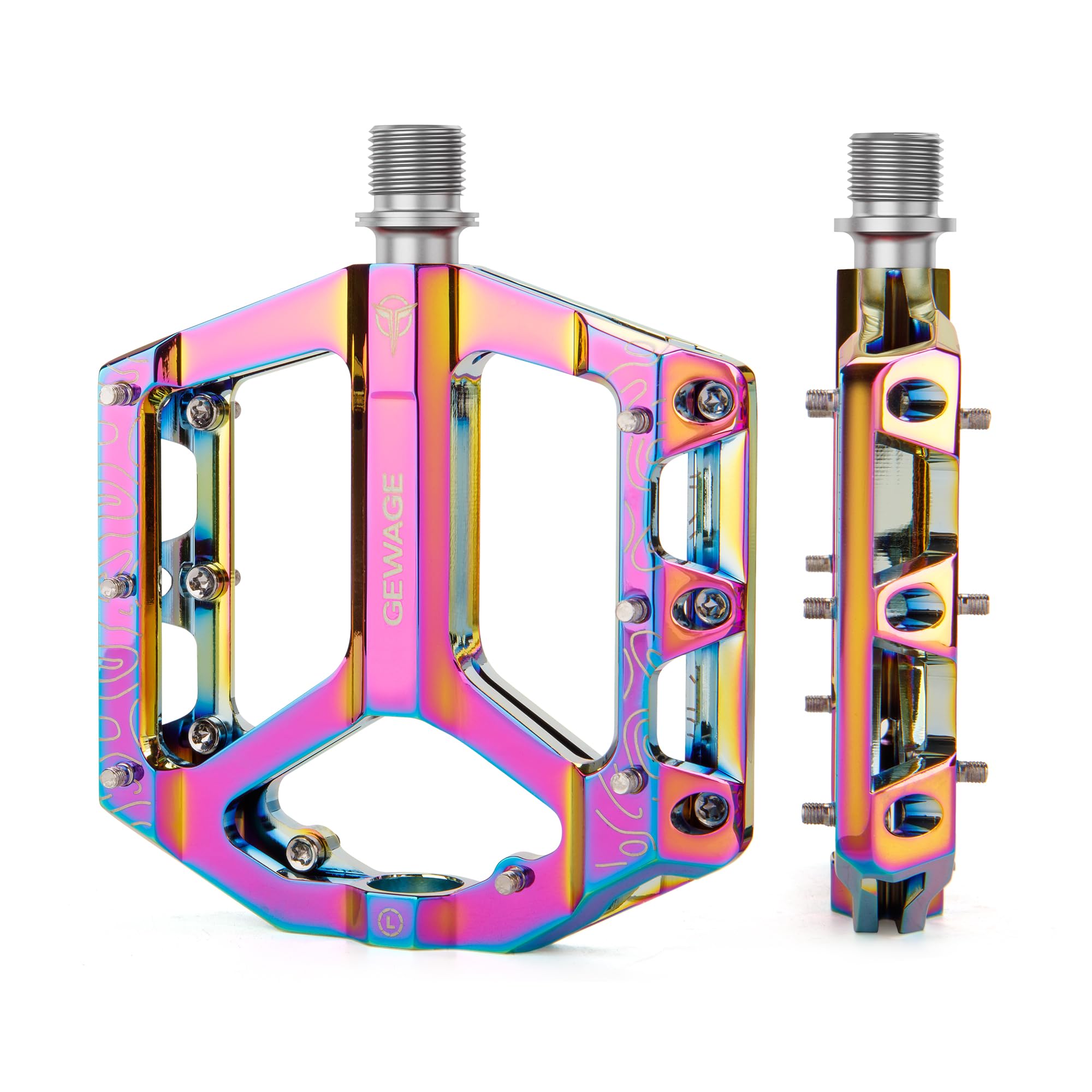 Gewage Pedali MTB Flat Antiscivolo in Lega Alluminio