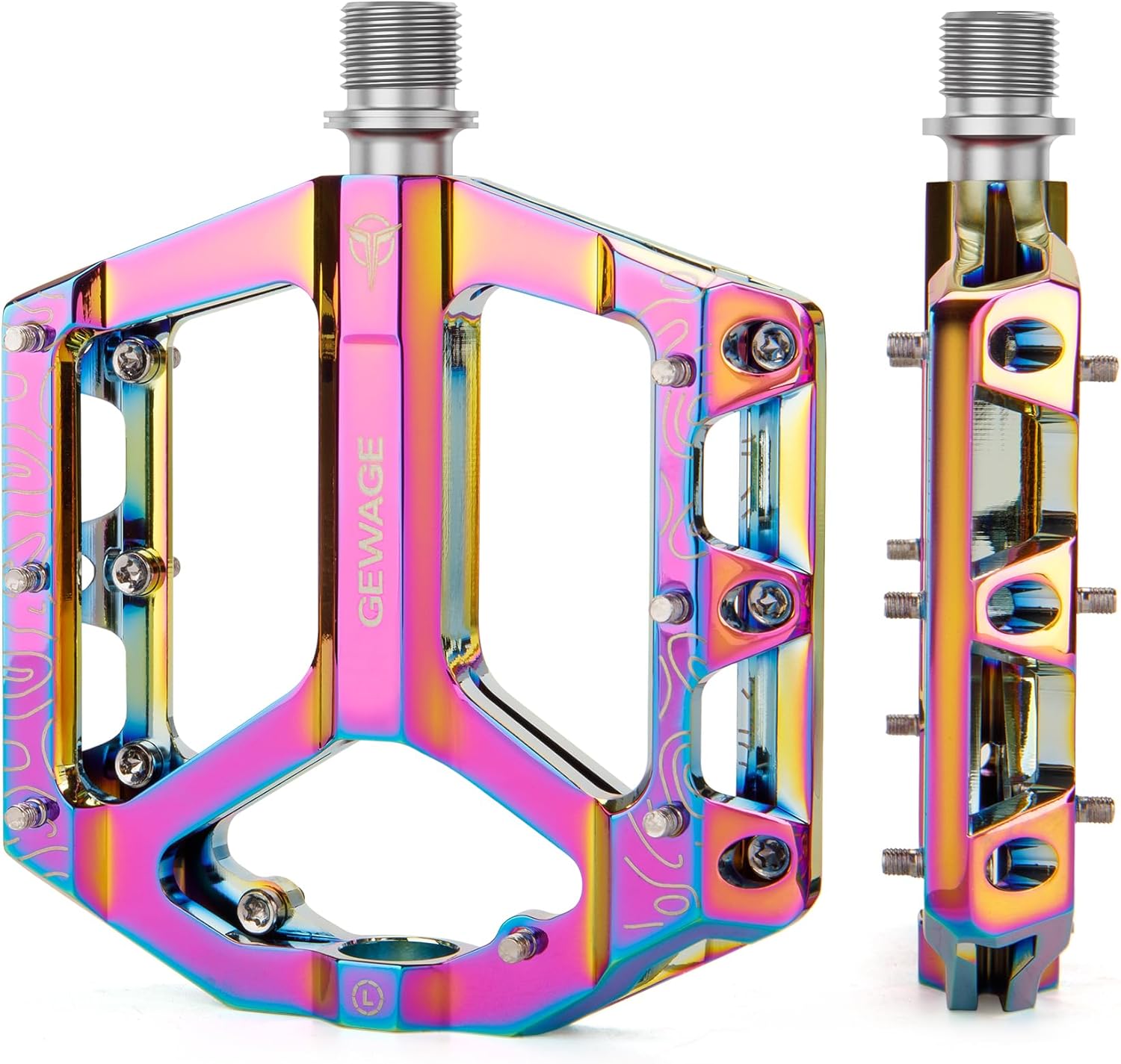 Gewage Pedali MTB Flat Antiscivolo in Lega Alluminio - immagine 1