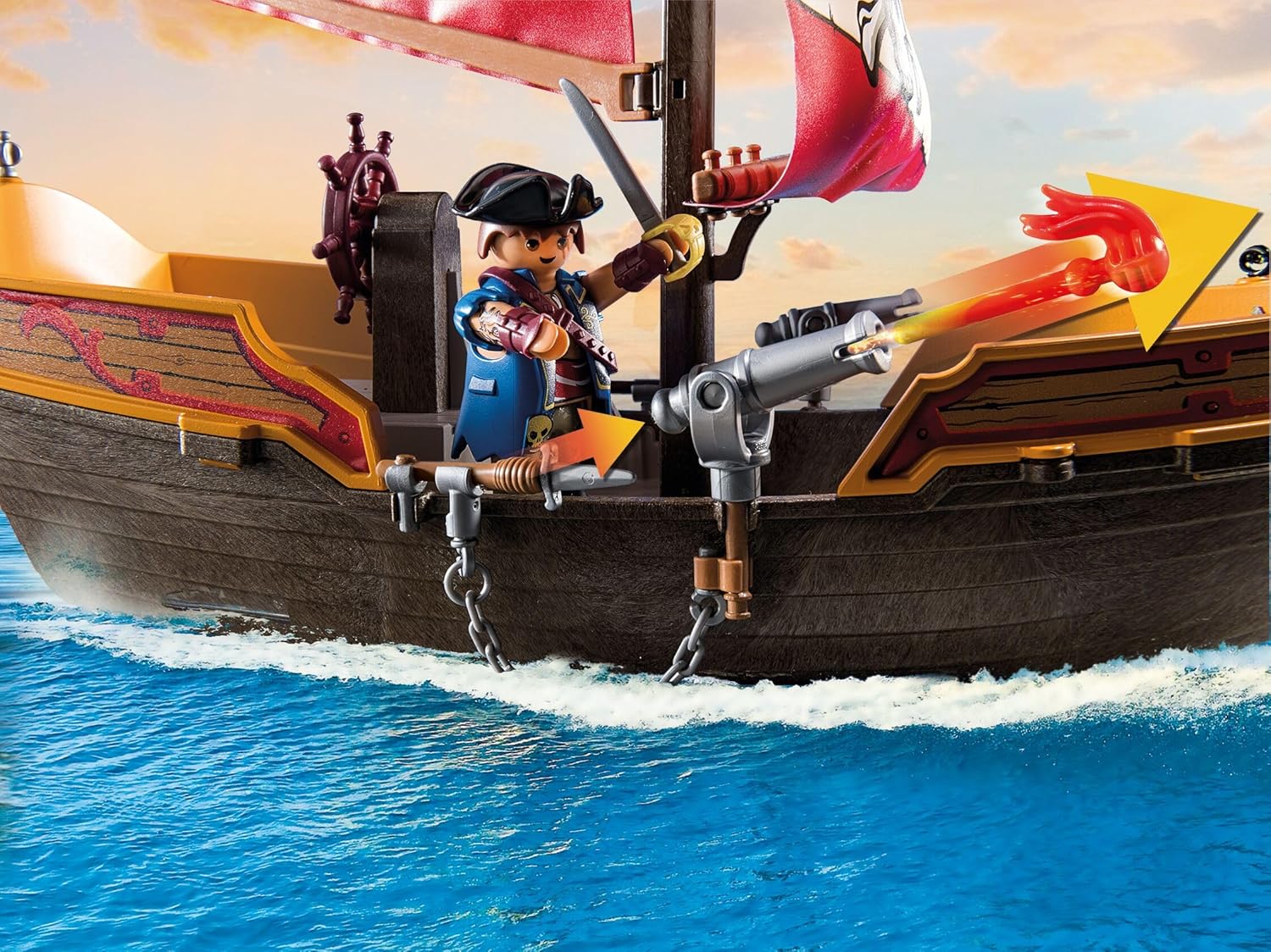 PLAYMOBIL Pirates 71418 Nave Pirata - 4+ Anni - immagine 3