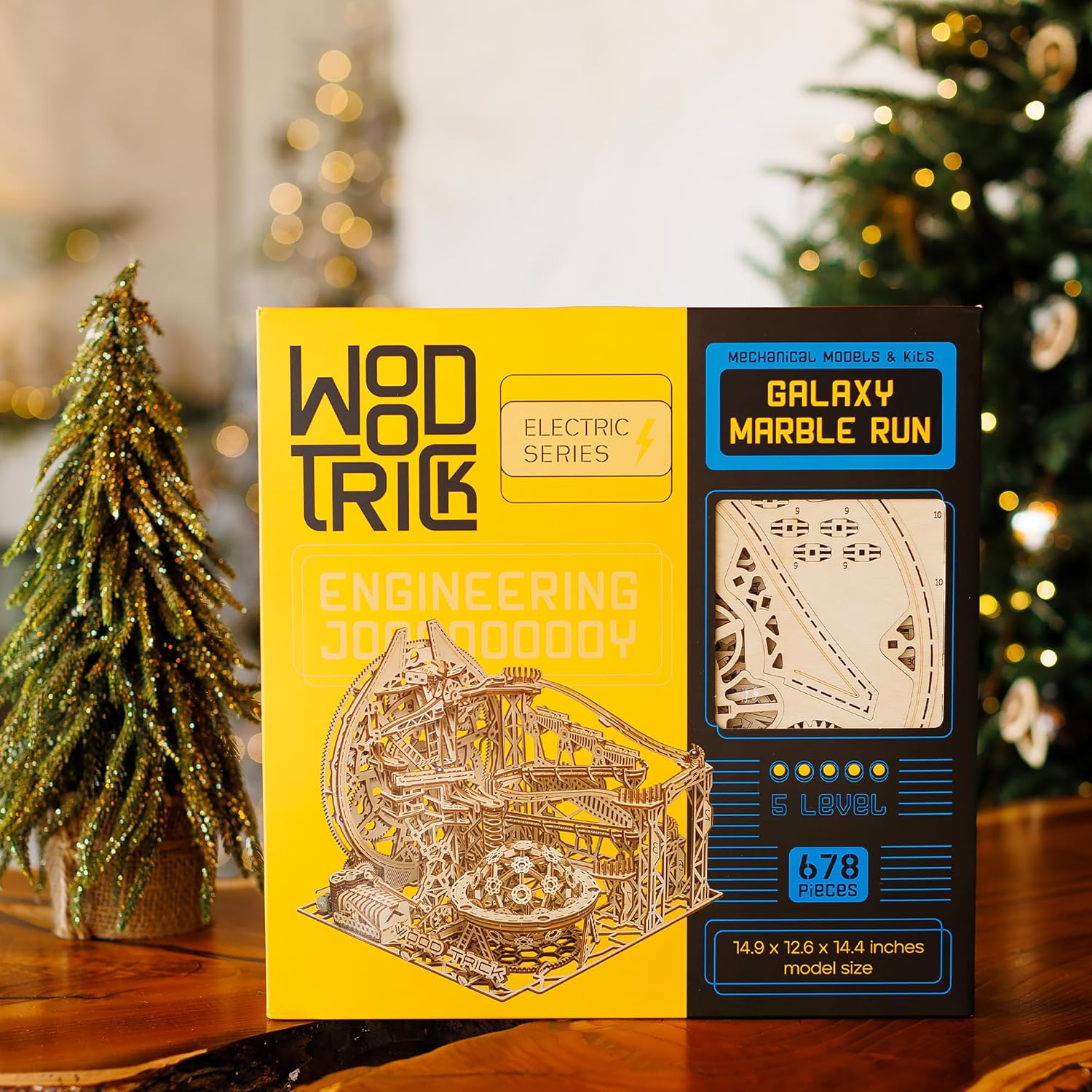 Wood Trick Galaxy Marble Run - Puzzle 3D in Legno Elettrico - immagine 3