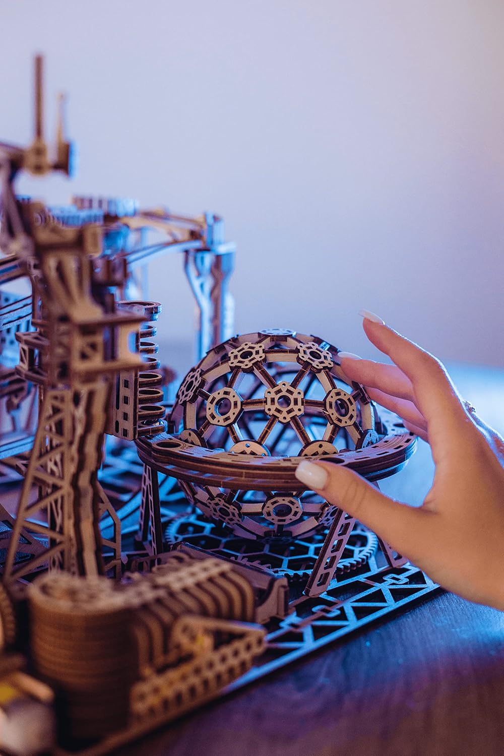 Wood Trick Galaxy Marble Run - Puzzle 3D in Legno Elettrico - immagine 8