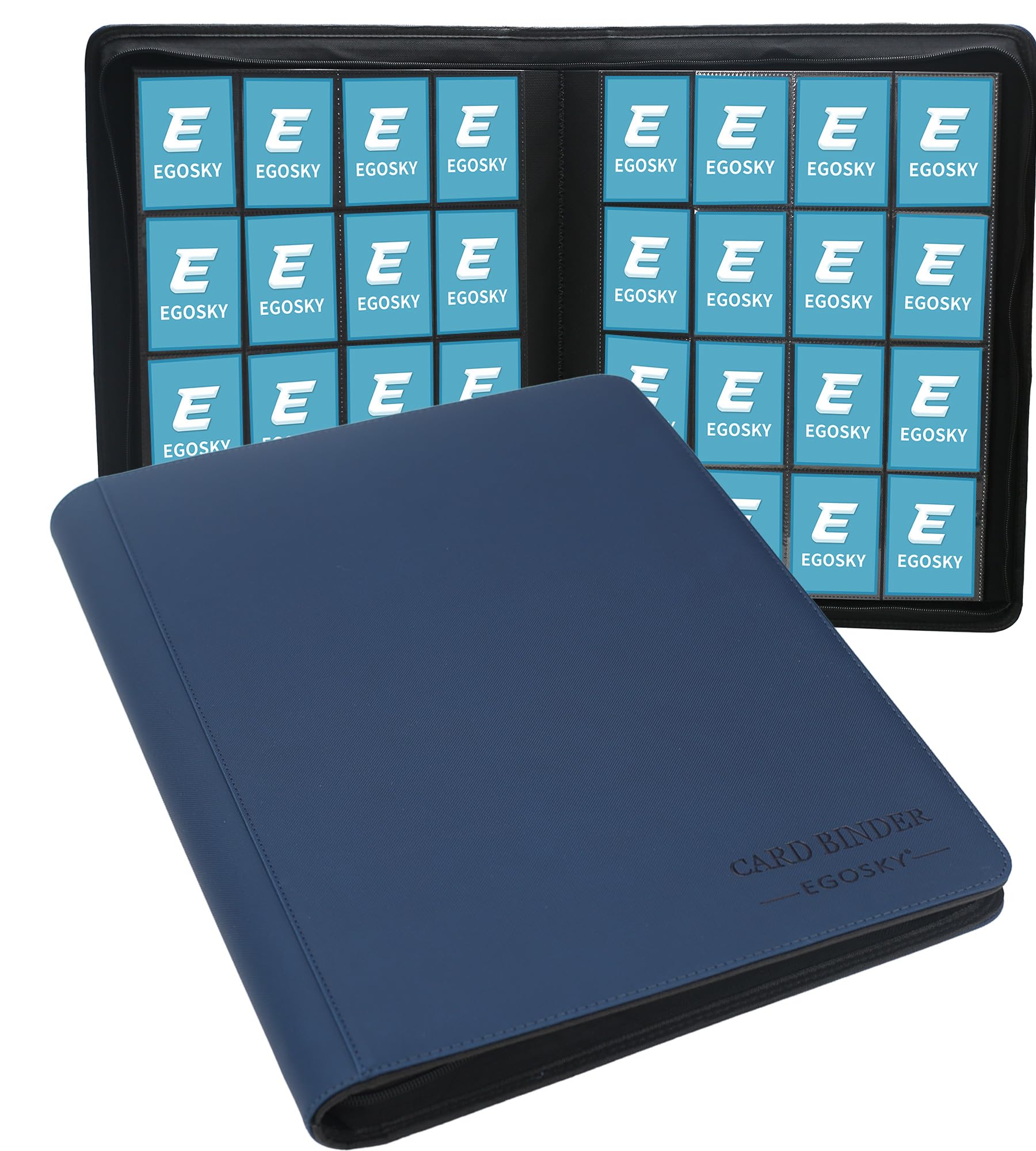 Egosky Raccoglitore Carte Collezionabili 1000+ Tasche, Blu