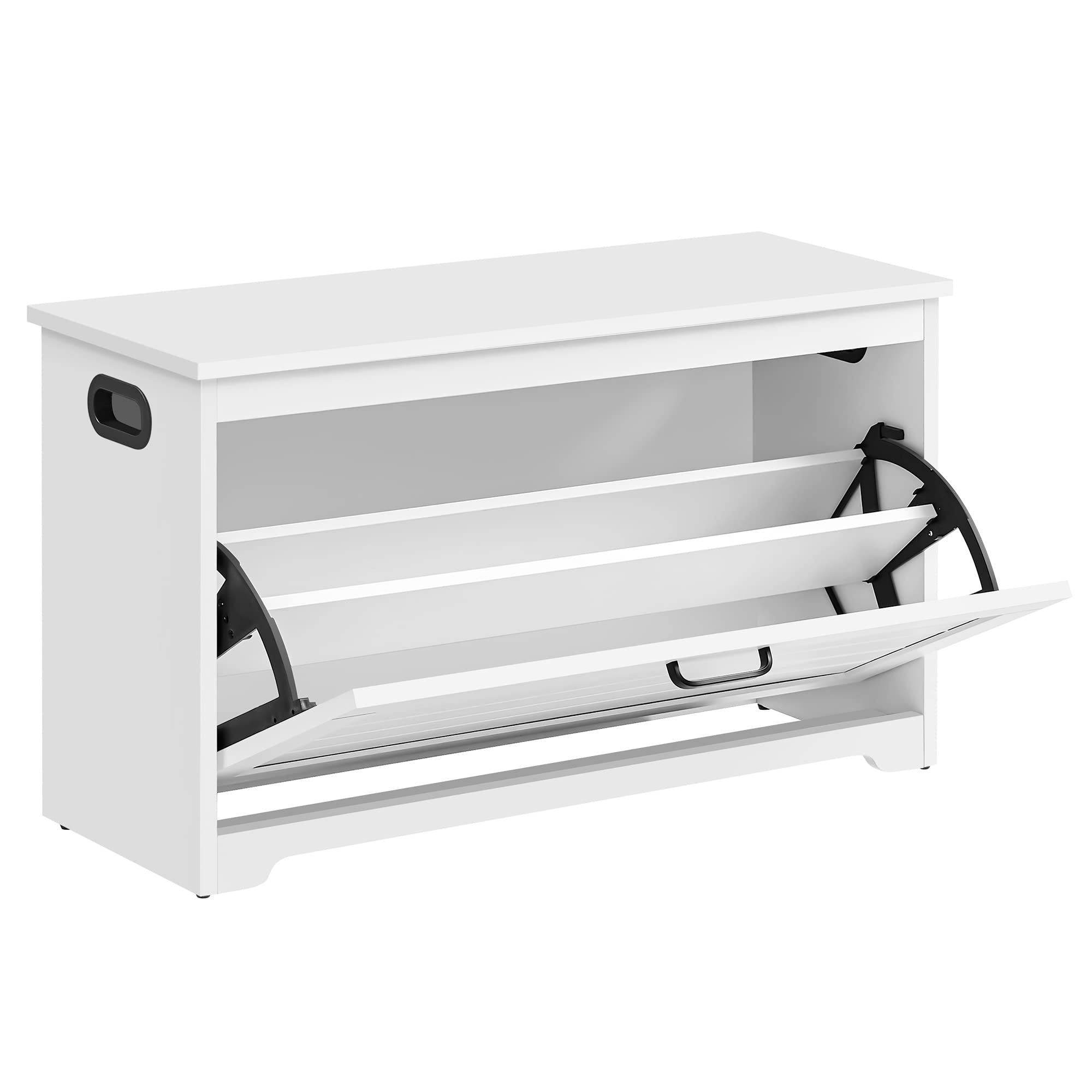 Vasagle Panca Scarpiera da Ingresso 80x30x46 cm, Bianco