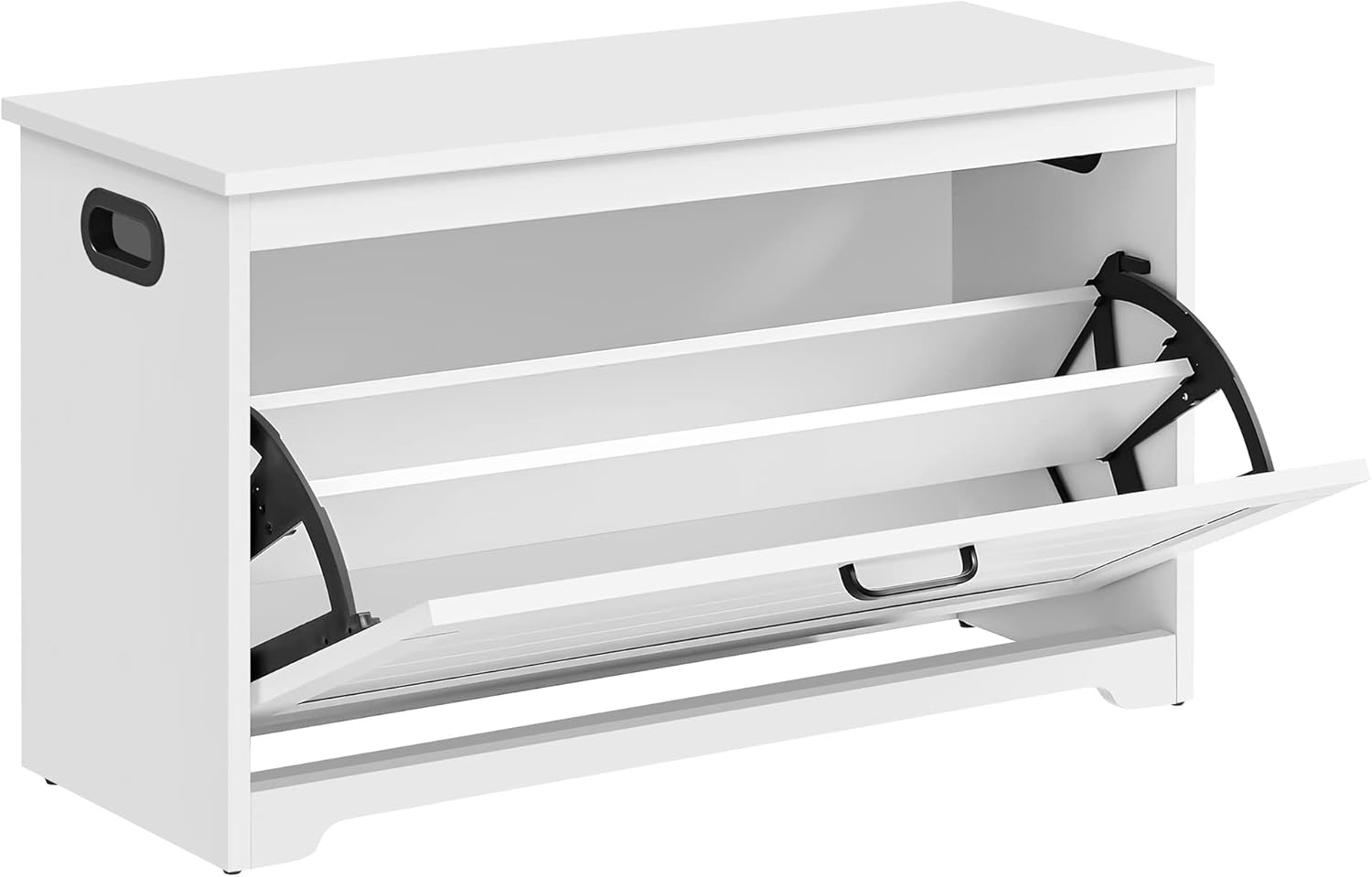 Vasagle Panca Scarpiera da Ingresso 80x30x46 cm, Bianco - immagine 1