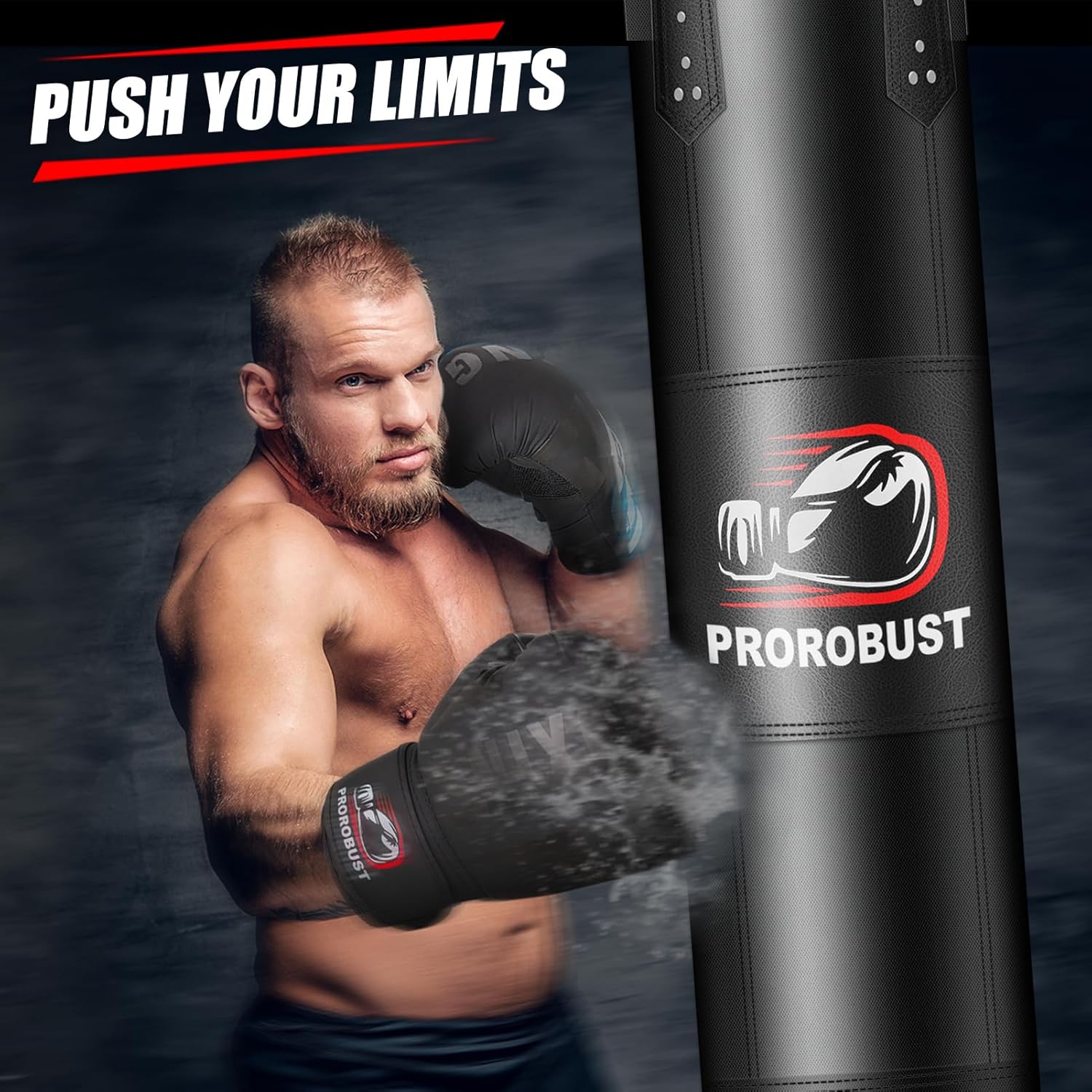 Prorobust Sacco da Boxe Oxford Pesante 120cm, Nero - immagine 7