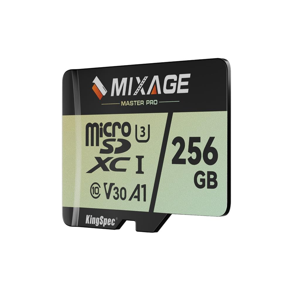 MIXAGE 256GB MicroSDXC Card UHS-I U3/V30/A1/C10