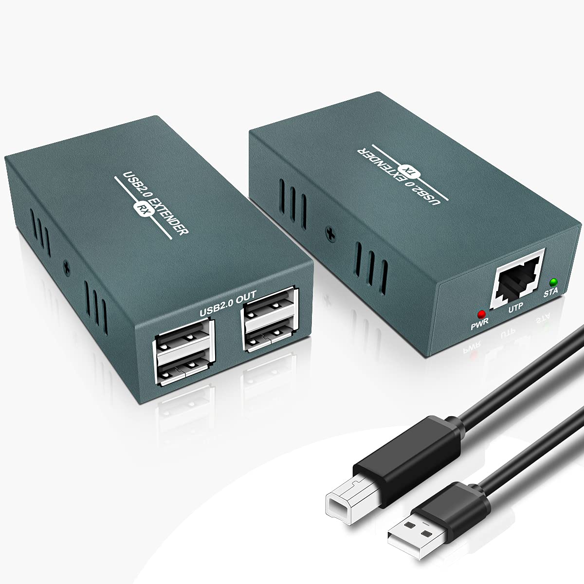 USB 2.0 Extender su Ethernet Cat 5e/6/7