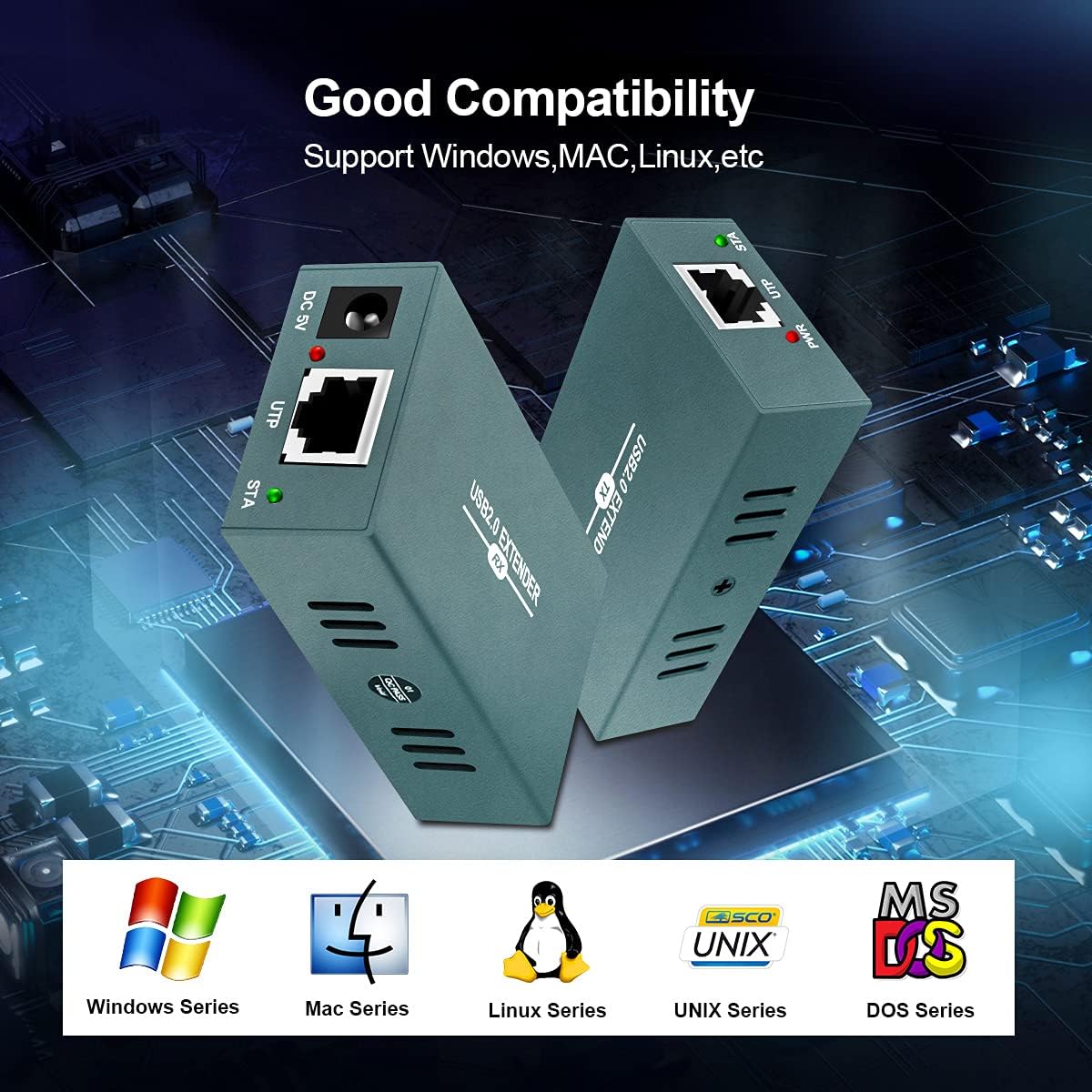 USB 2.0 Extender su Ethernet Cat 5e/6/7 - immagine 3