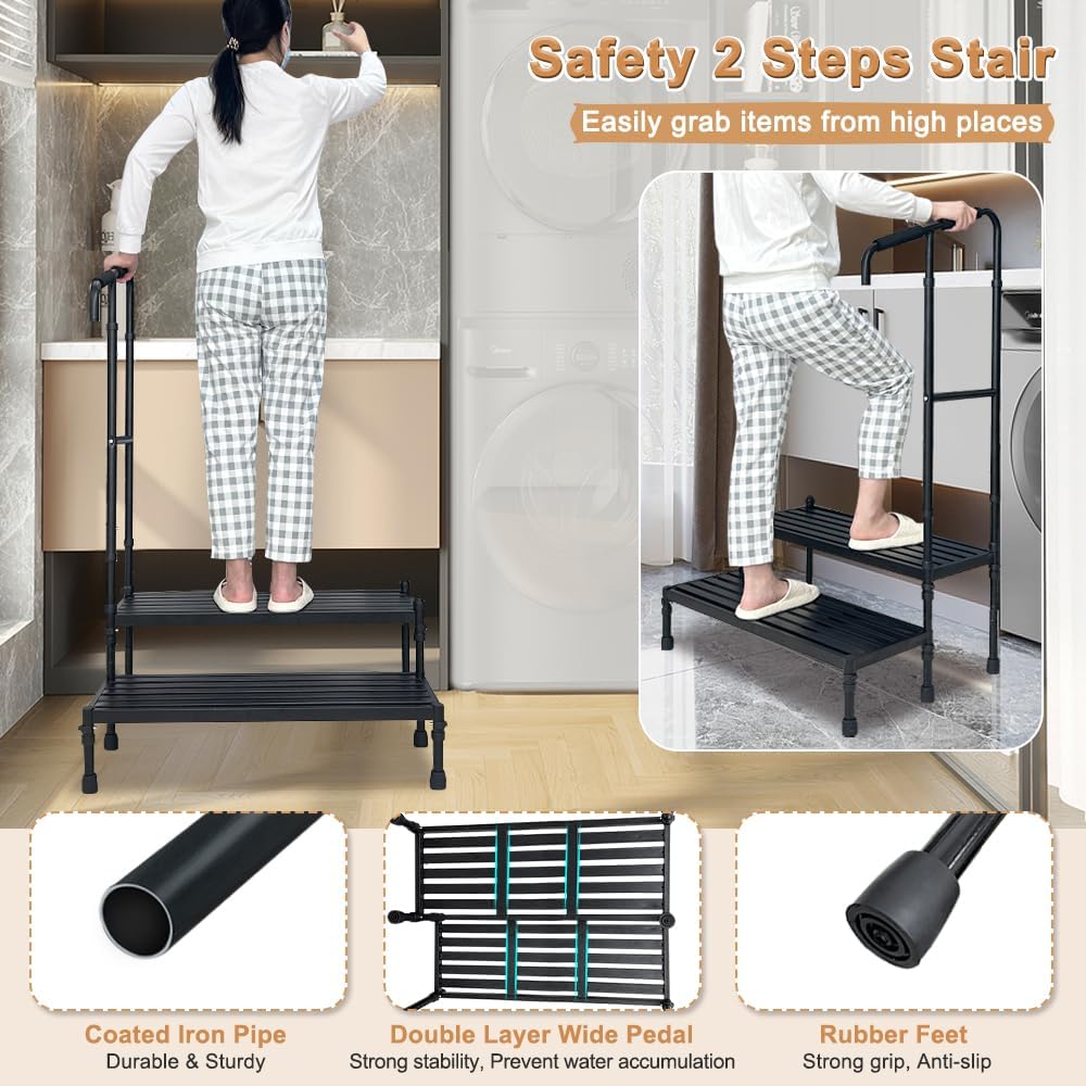 Sgabello da Letto con Maniglia per Anziani e Disabili - immagine 4