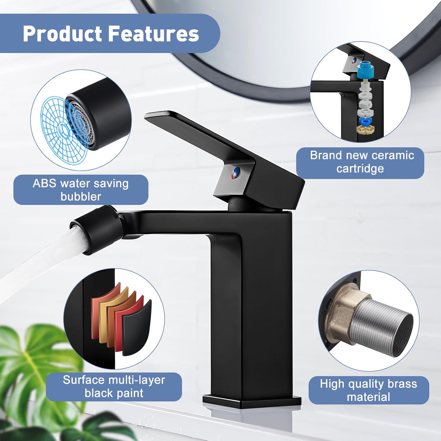 Coleniny Rubinetto Bidet Nero Monocomando in Ottone - immagine 3