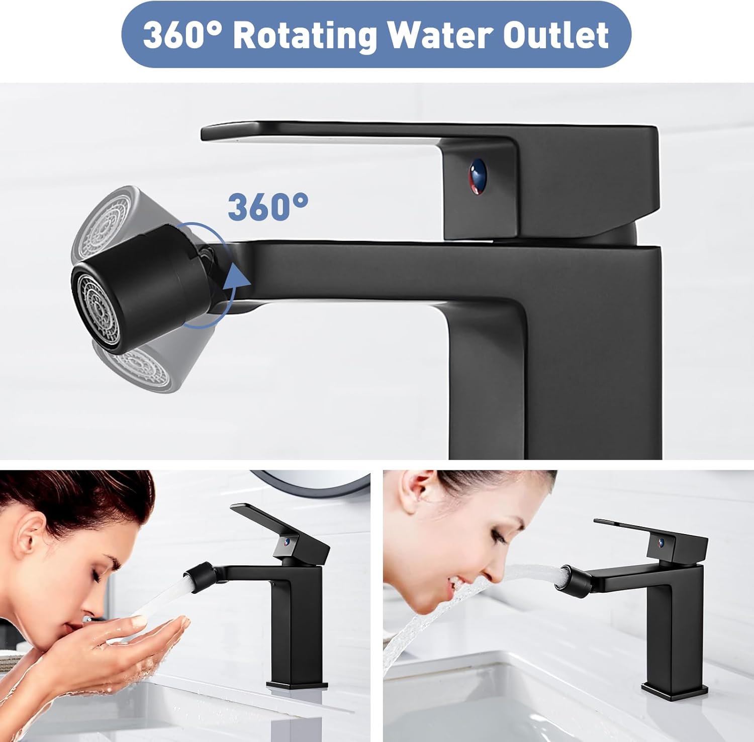 Coleniny Rubinetto Bidet Nero Monocomando in Ottone - immagine 5