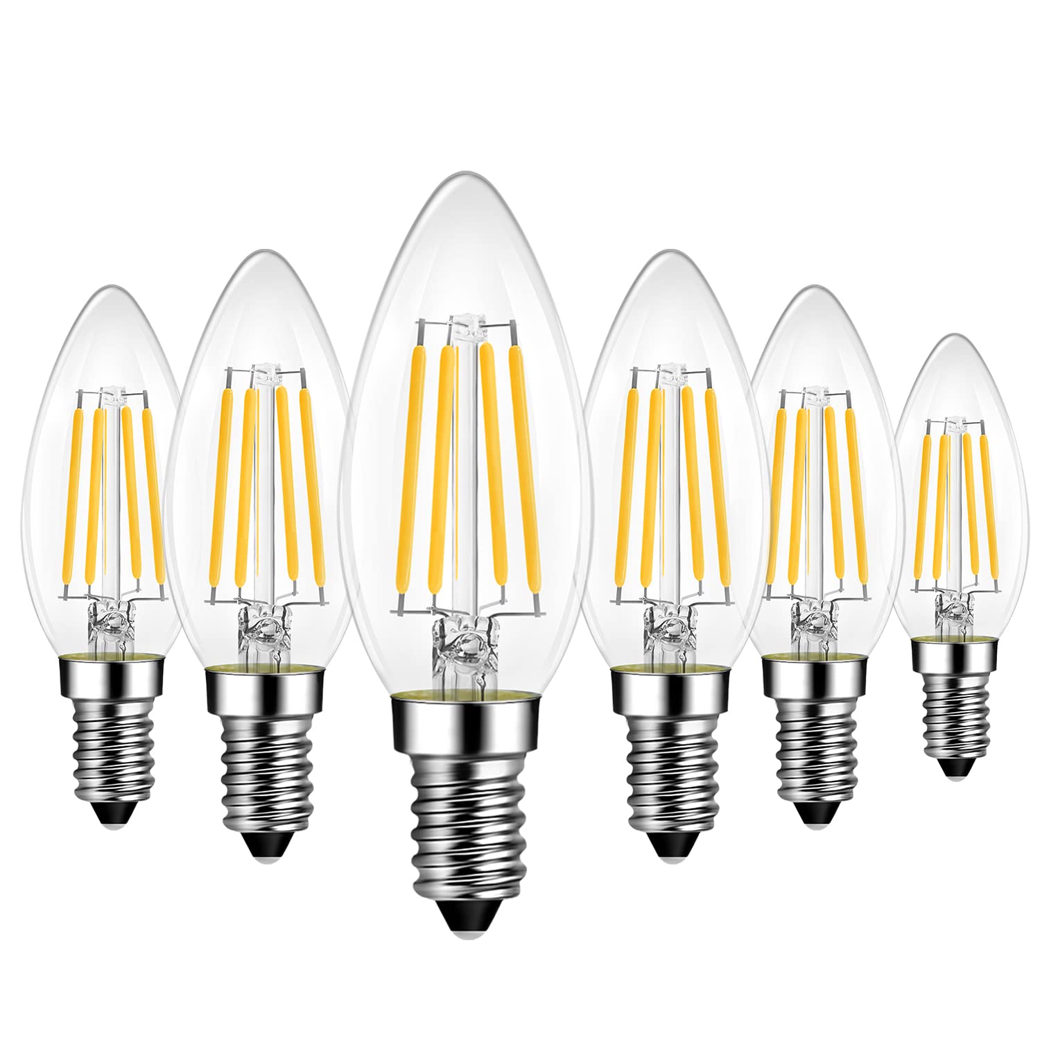 Lvwit Lampadine Filamento LED E14 7W (6 Pezzi)