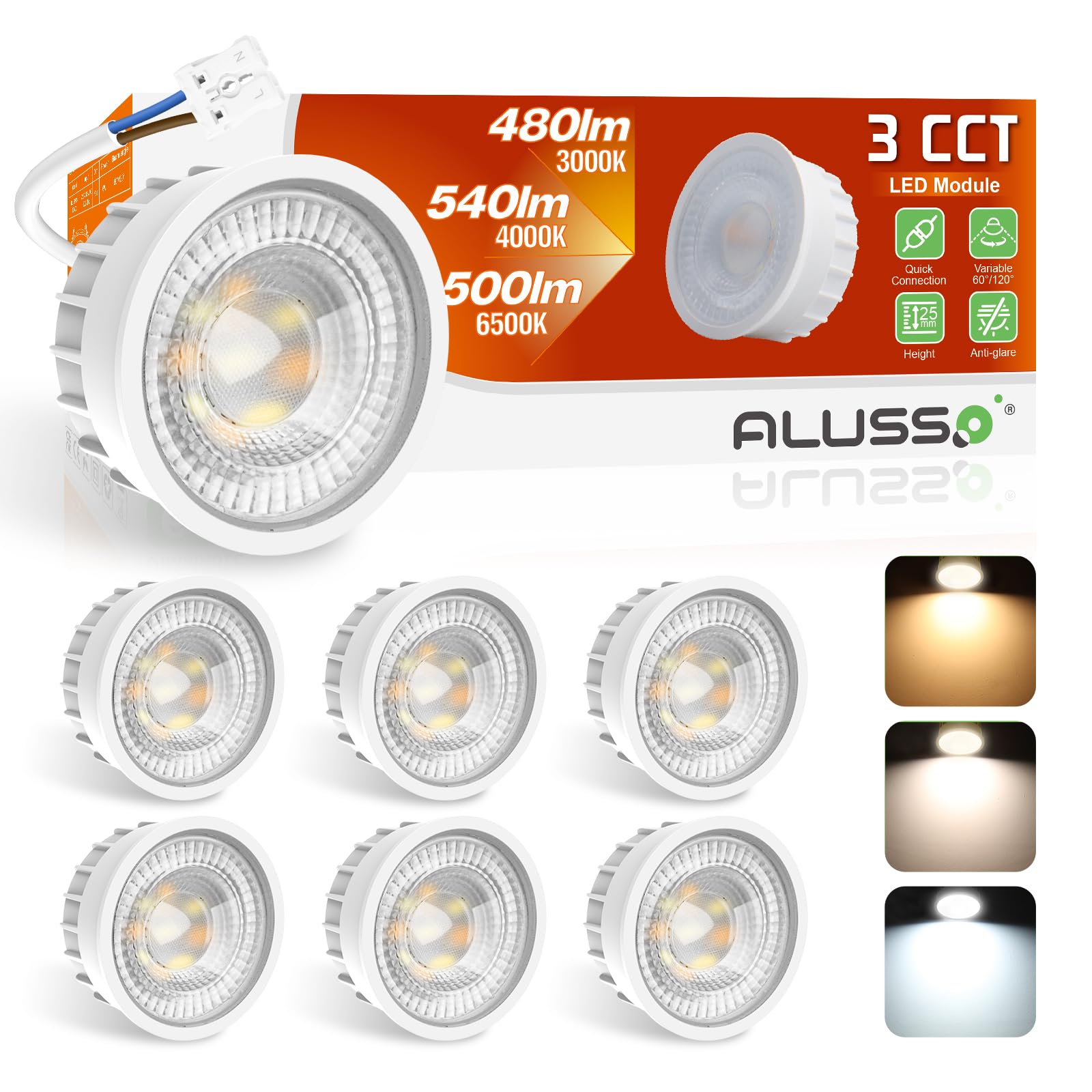 Alusso Lighting Modulo LED Ultra Piatto 6W Dimmerabile