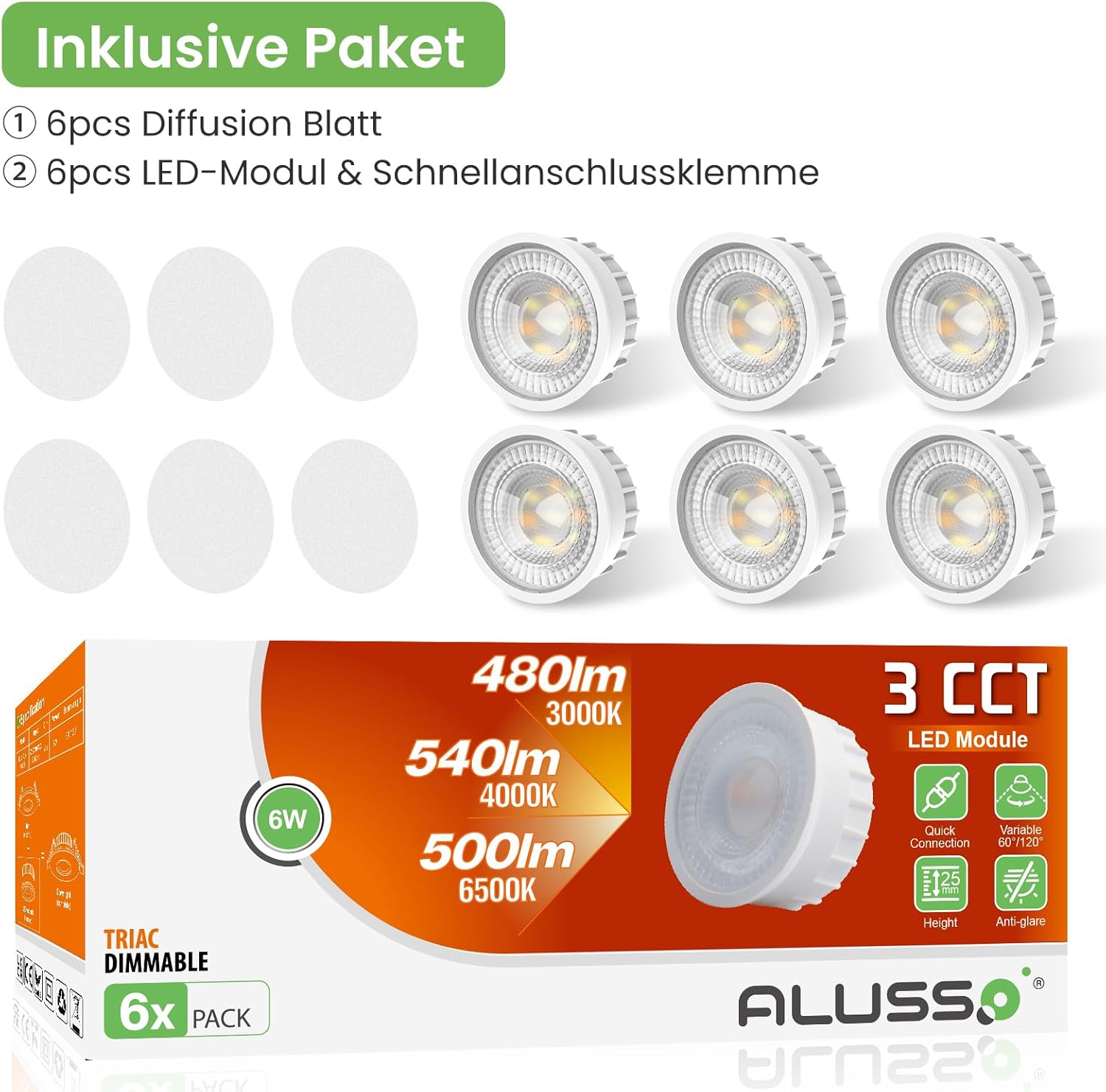 Alusso Lighting Modulo LED Ultra Piatto 6W Dimmerabile - immagine 7