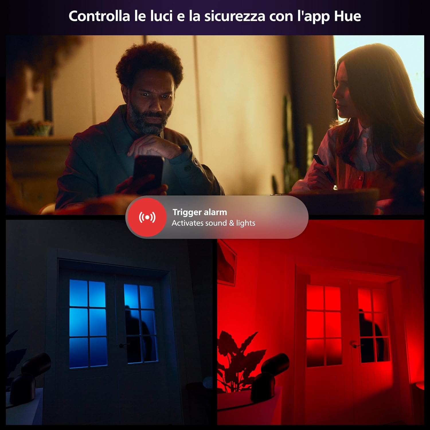 Philips Hue Secure - Telecamera di Sicurezza HD 1080p, Bianco - immagine 5