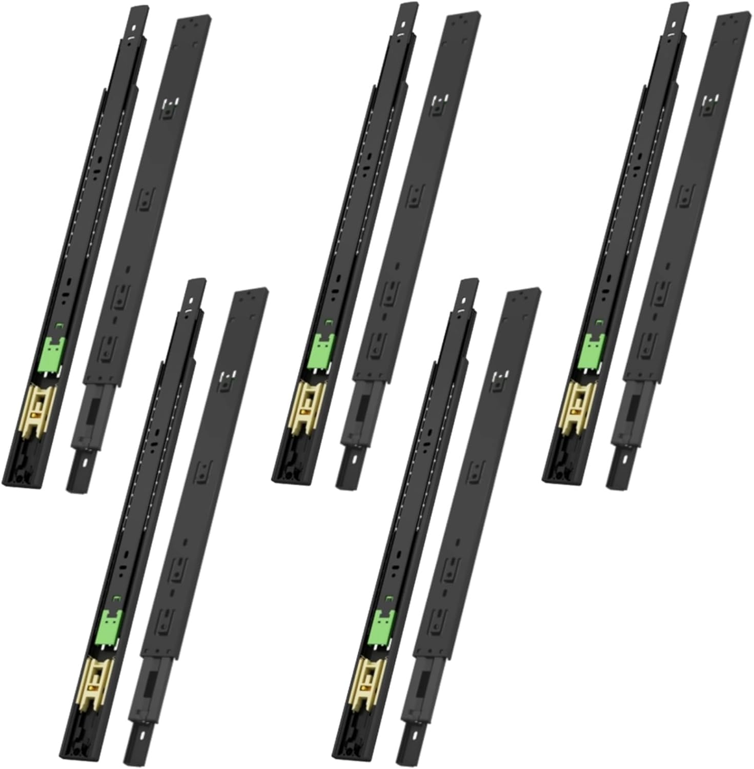 Necilo Guide Push-to-Open per Cassetti 400mm, Nero - immagine 1