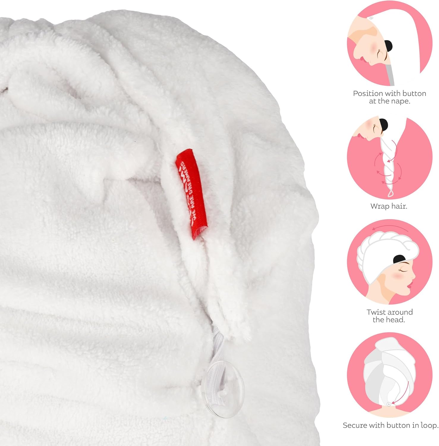 Legami - Turbante per Capelli Love My Hair, Panda - immagine 3