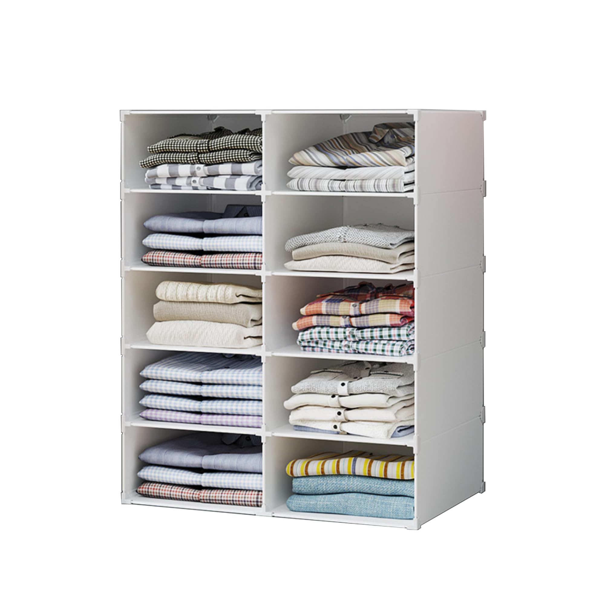 Scaffalatura Modulare 10 Moduli per Armadio e Casa