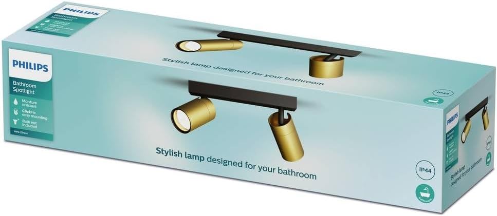 Philips Idris Spot a 2 Teste, Ottone IP44 - immagine 4