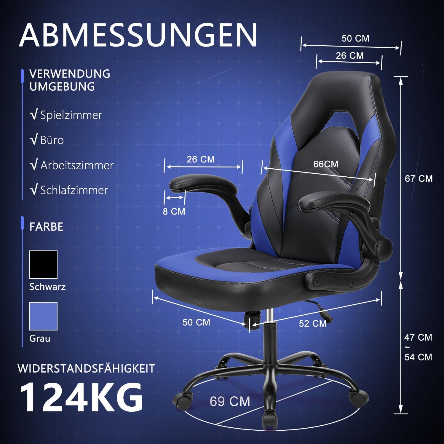 SURFOU Sedia da Gioco, Standard - immagine 3