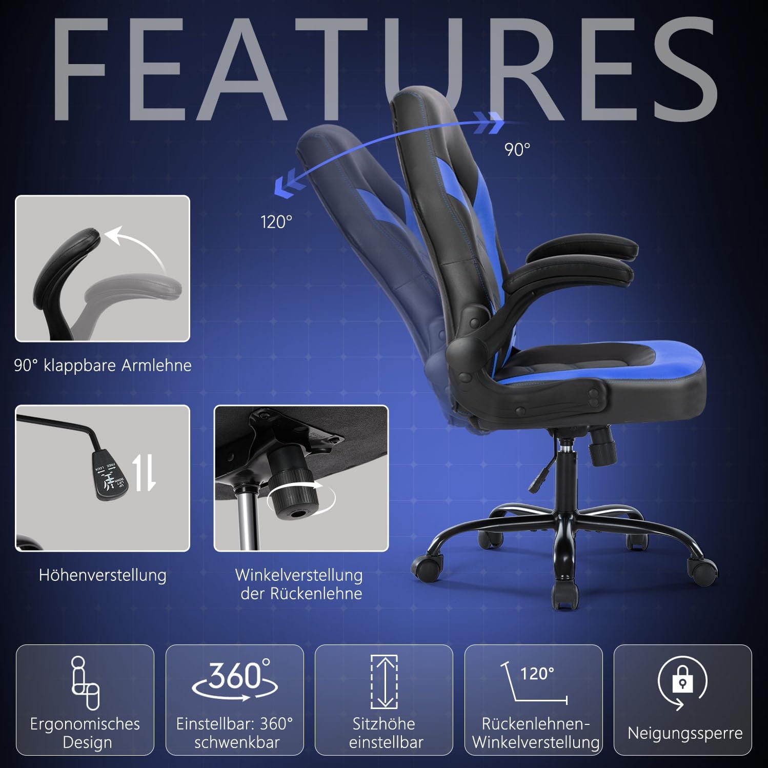 SURFOU Sedia da Gioco, Standard - immagine 5