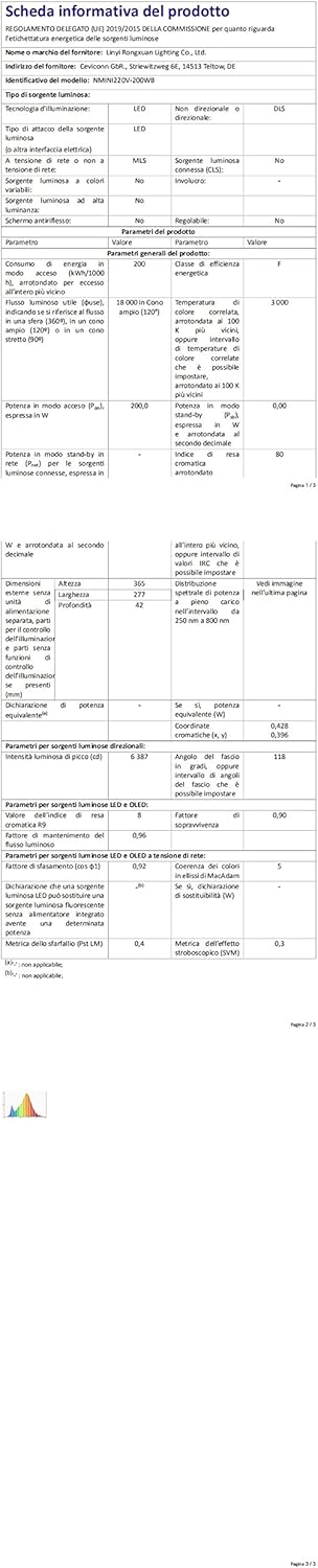 Royana Faretto LED da Esterno 200W 3000K - immagine 12