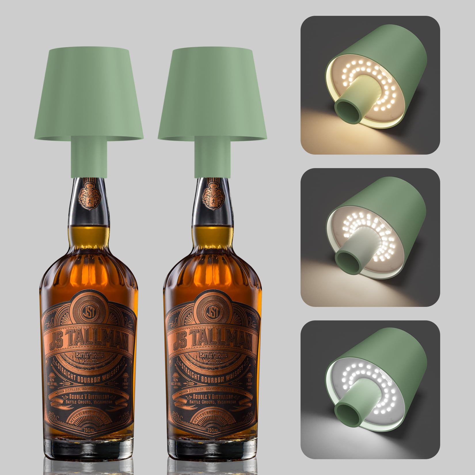 Aipsun Pack 2 Lampade da Tavolo LED a Batteria Verdi