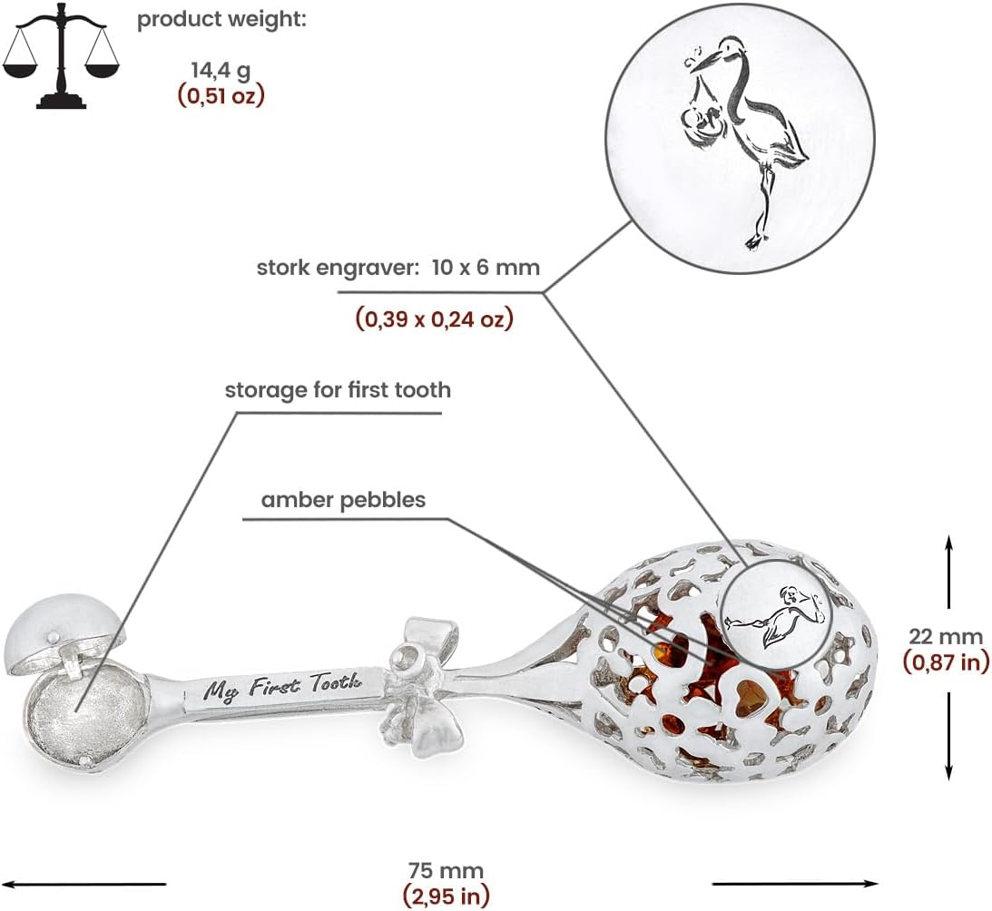 Sonaglio per Bambino in Argento Sterling 925 - immagine 2