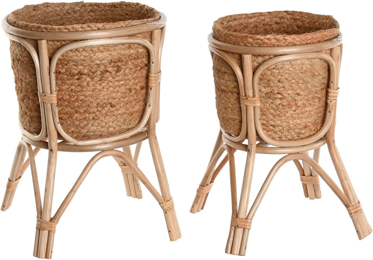 MACETERO SET 2 MIMBRE FIBRA 28X28X38 NATURAL