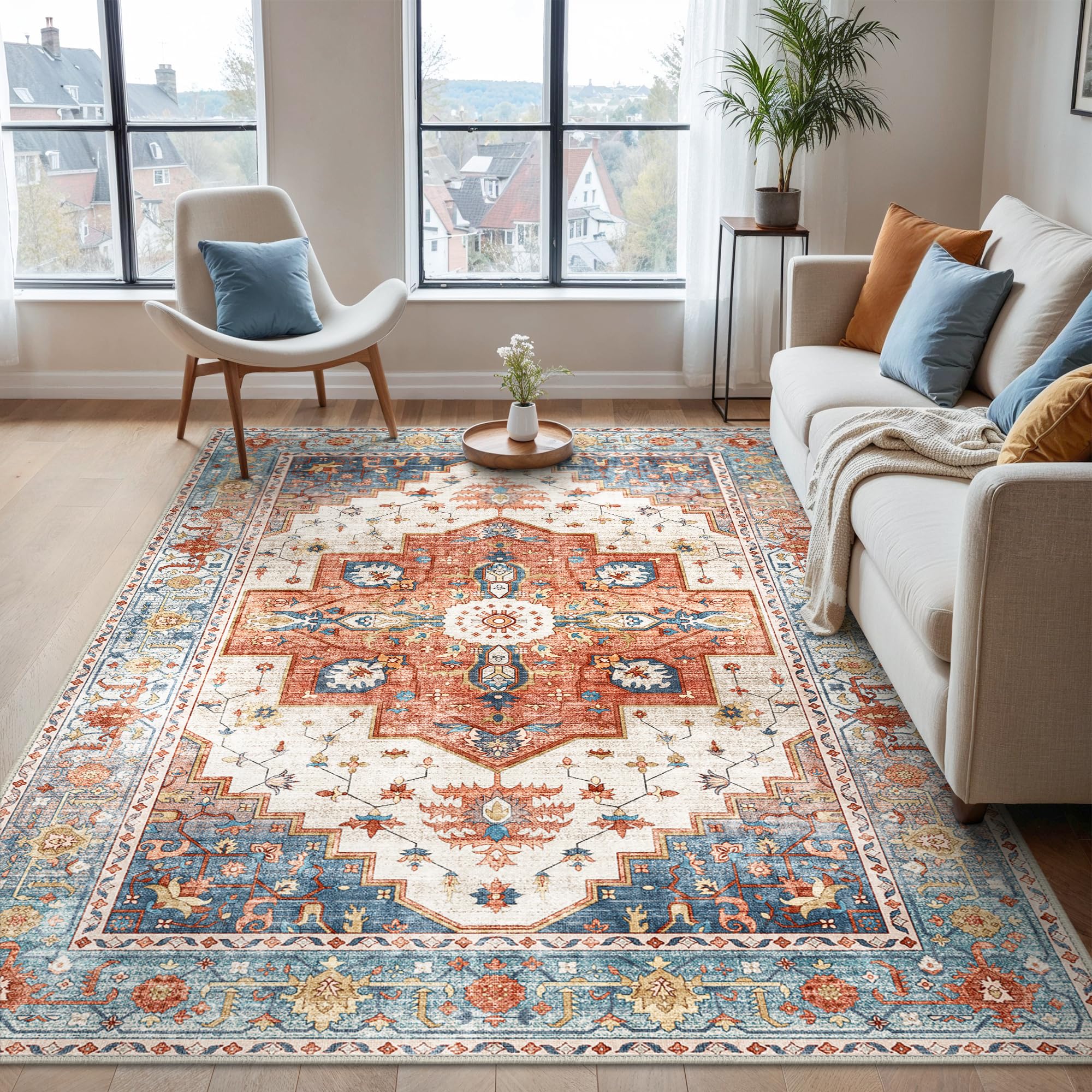 Tappeto Salotto Pelo Corto Vintage 200x290cm