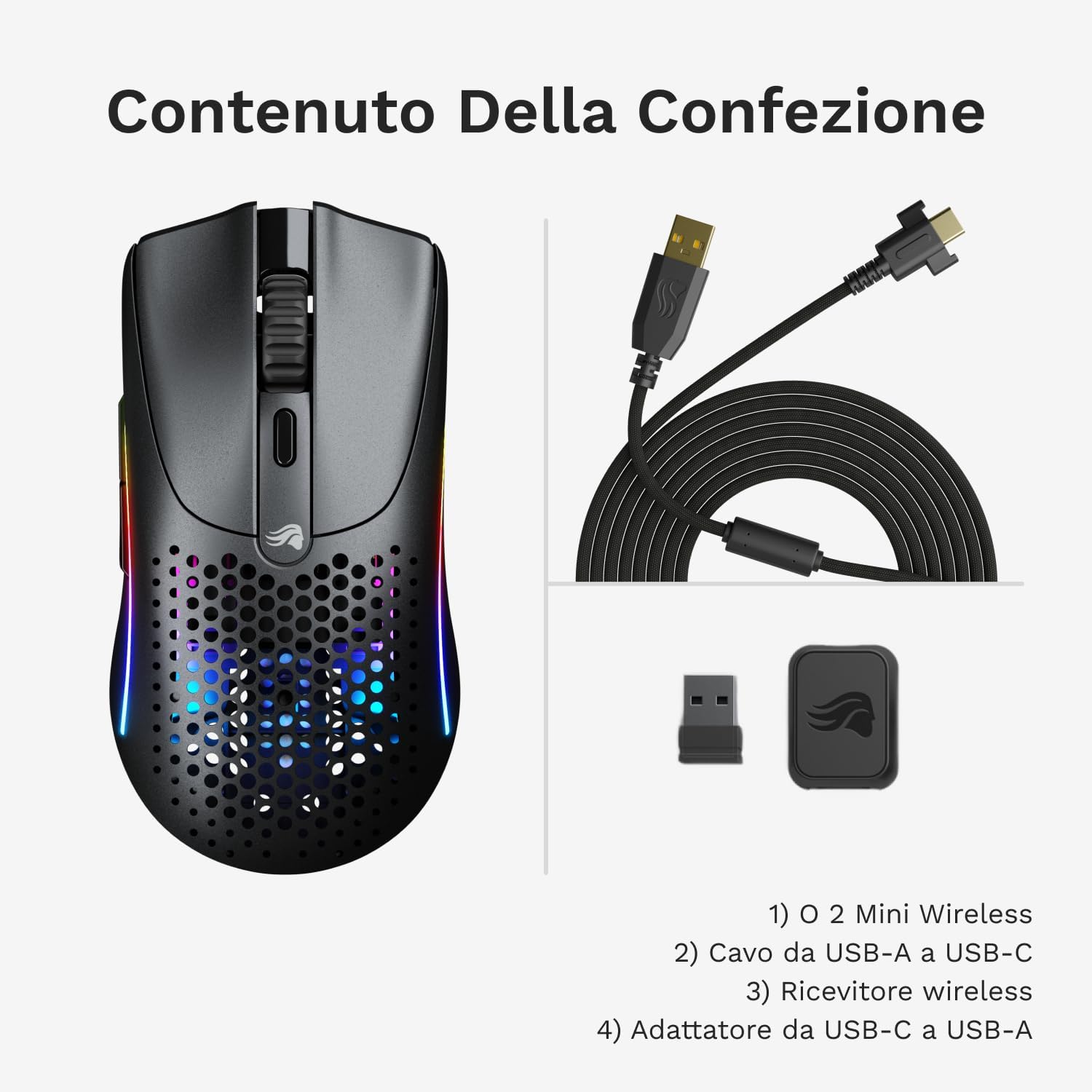 Glorious Model O 2 Mini Wireless Gaming Mouse Nero - immagine 10