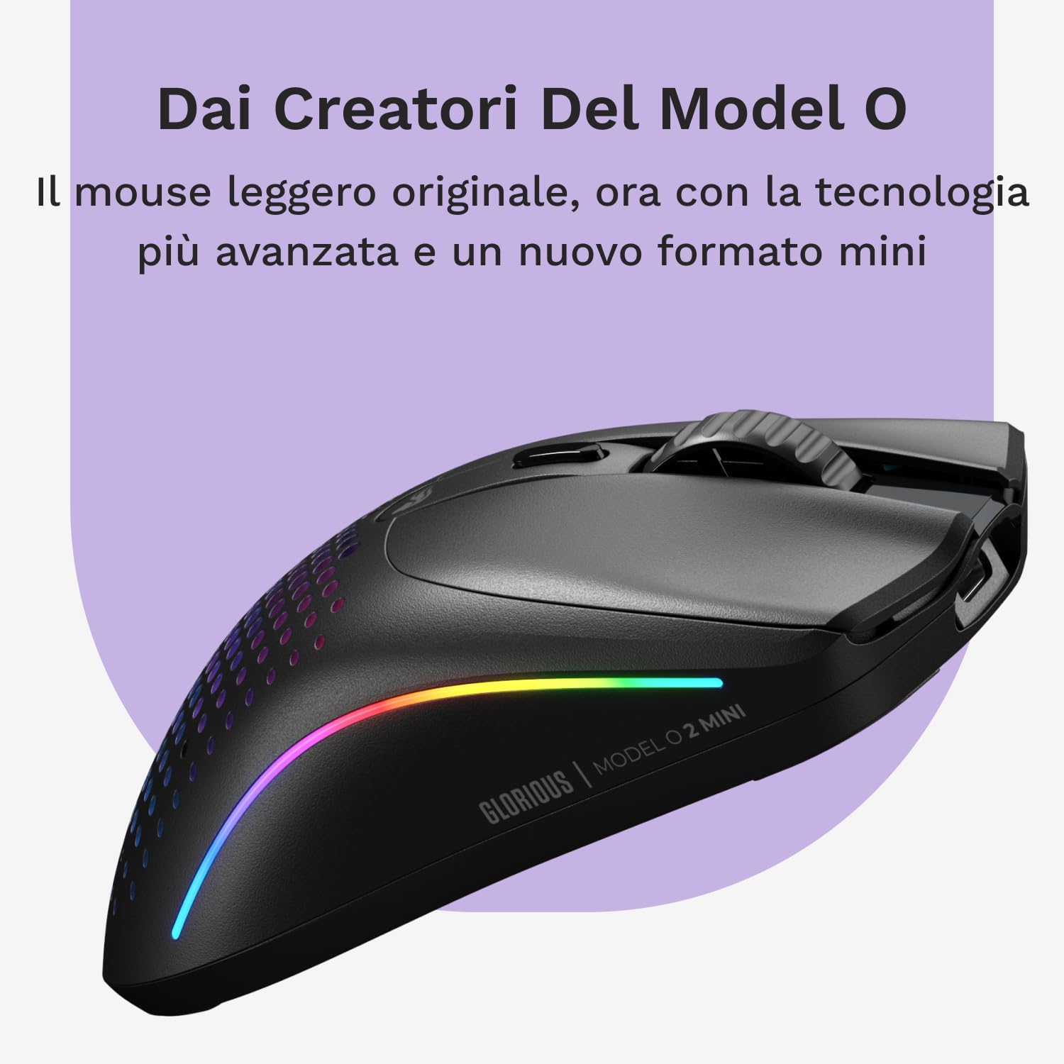 Glorious Model O 2 Mini Wireless Gaming Mouse Nero - immagine 2