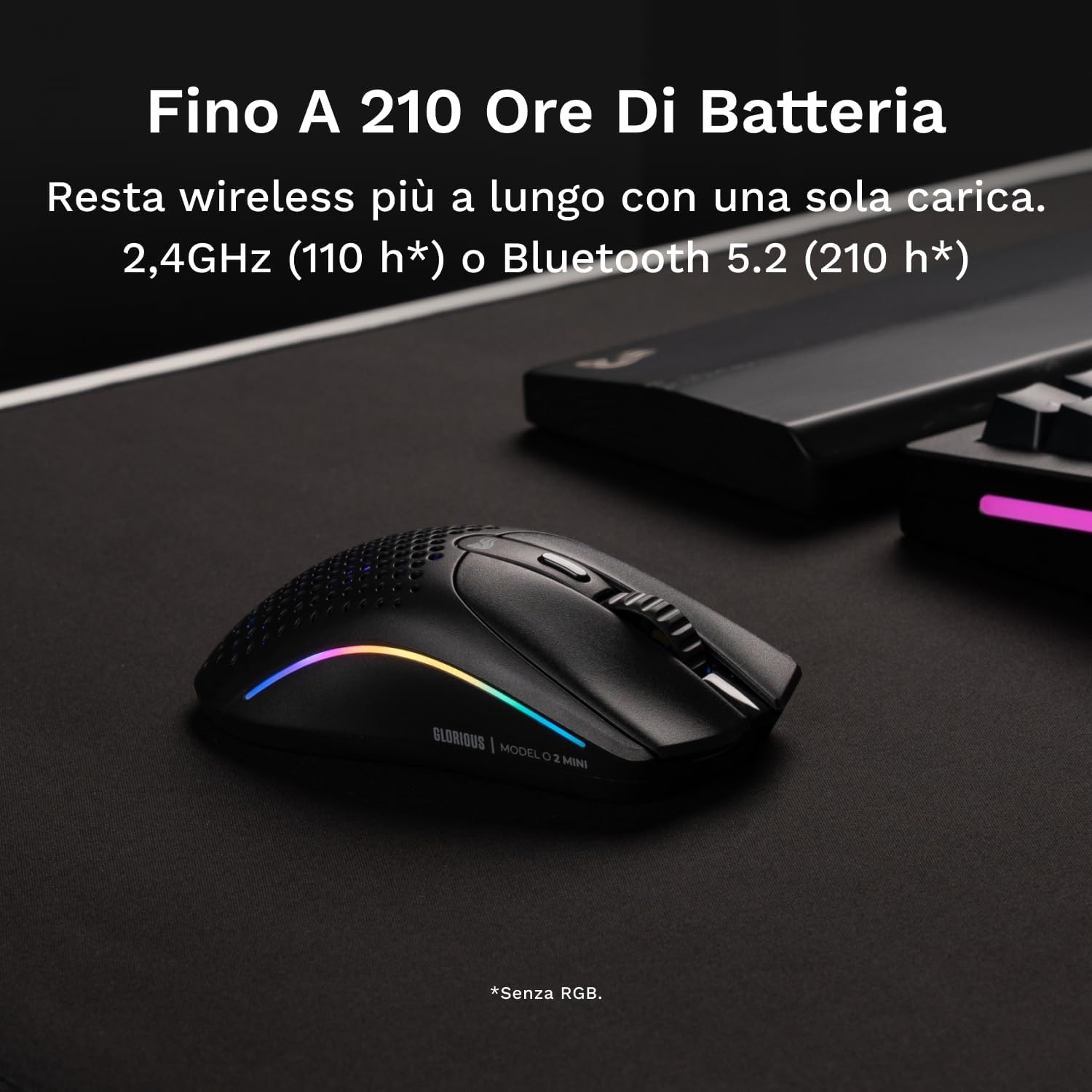 Glorious Model O 2 Mini Wireless Gaming Mouse Nero - immagine 6