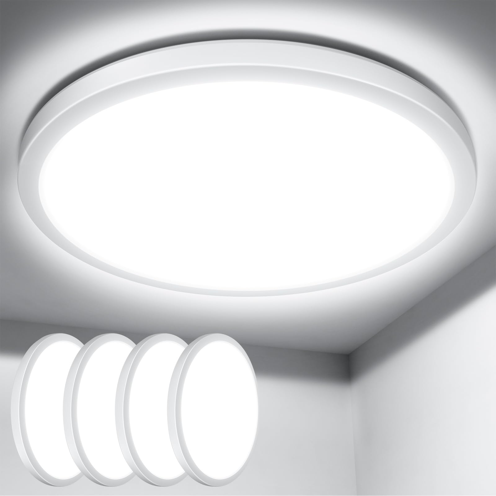 Lepro Plafoniera LED Soffitto 18W, 4 pcs, Ø22CM