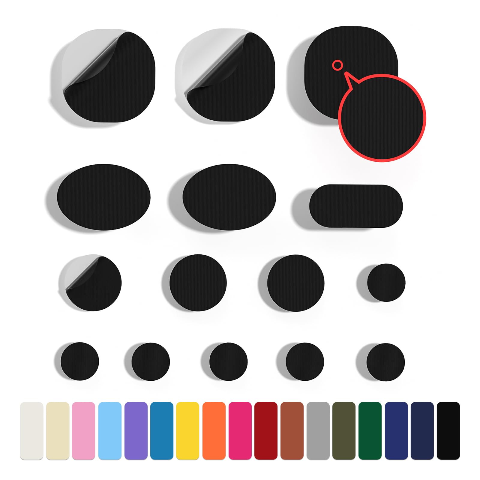 Skystuff Toppe per Piumino in Nylon (45 pezzi), Nero