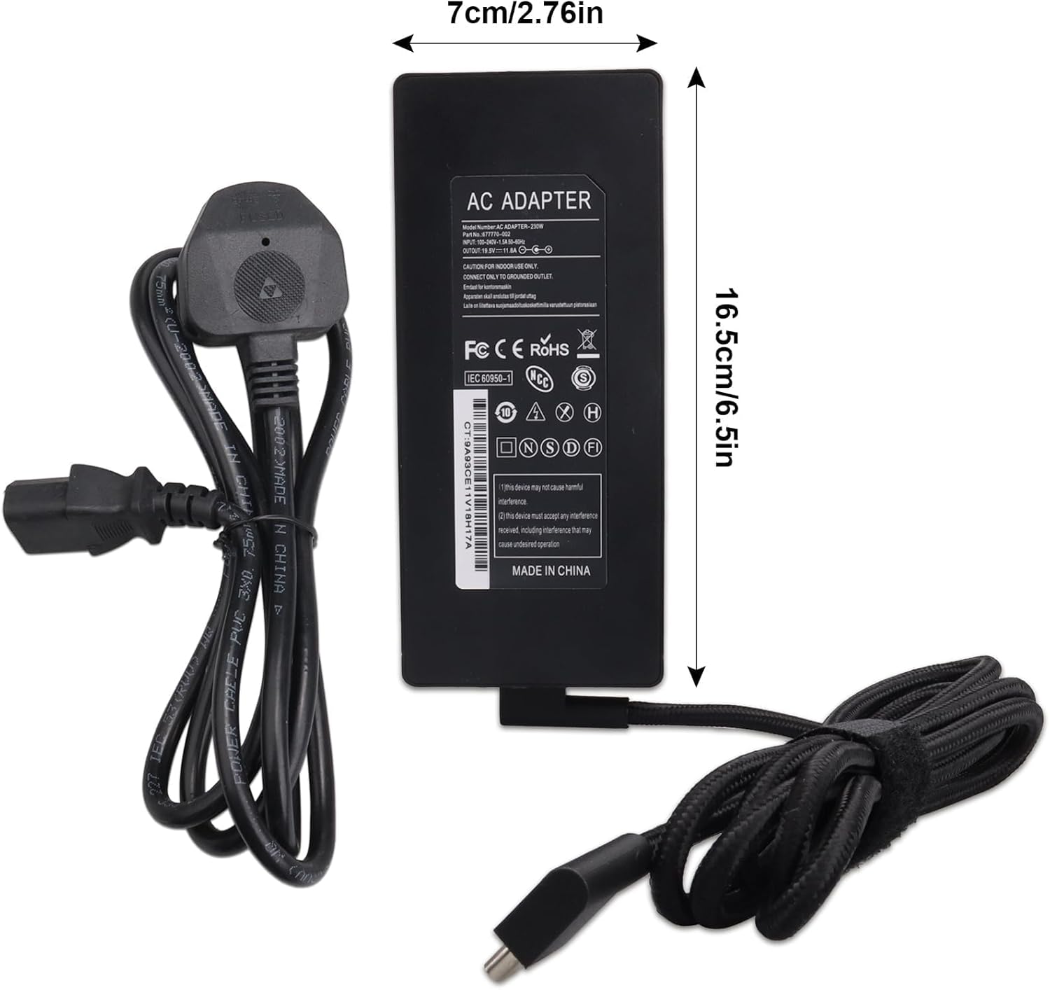 Mxjfyy Adattatore Caricabatterie 230W per Laptop Gaming Razer - immagine 5