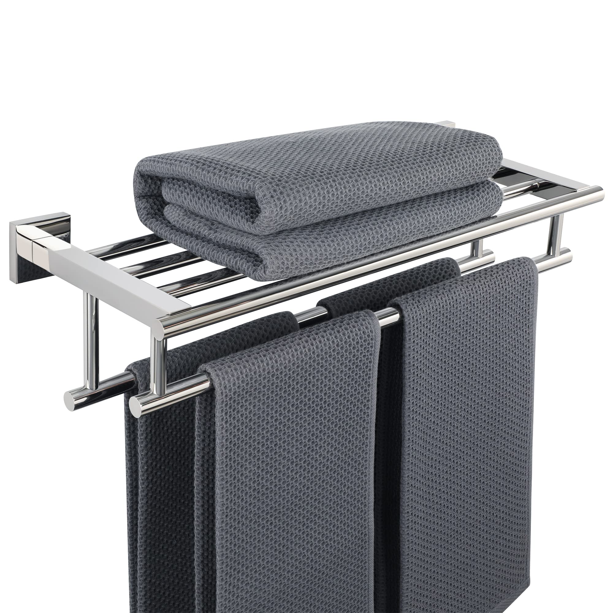 Sayayo Portasciugamani Bagno Doppio 50CM Cromo Lucido