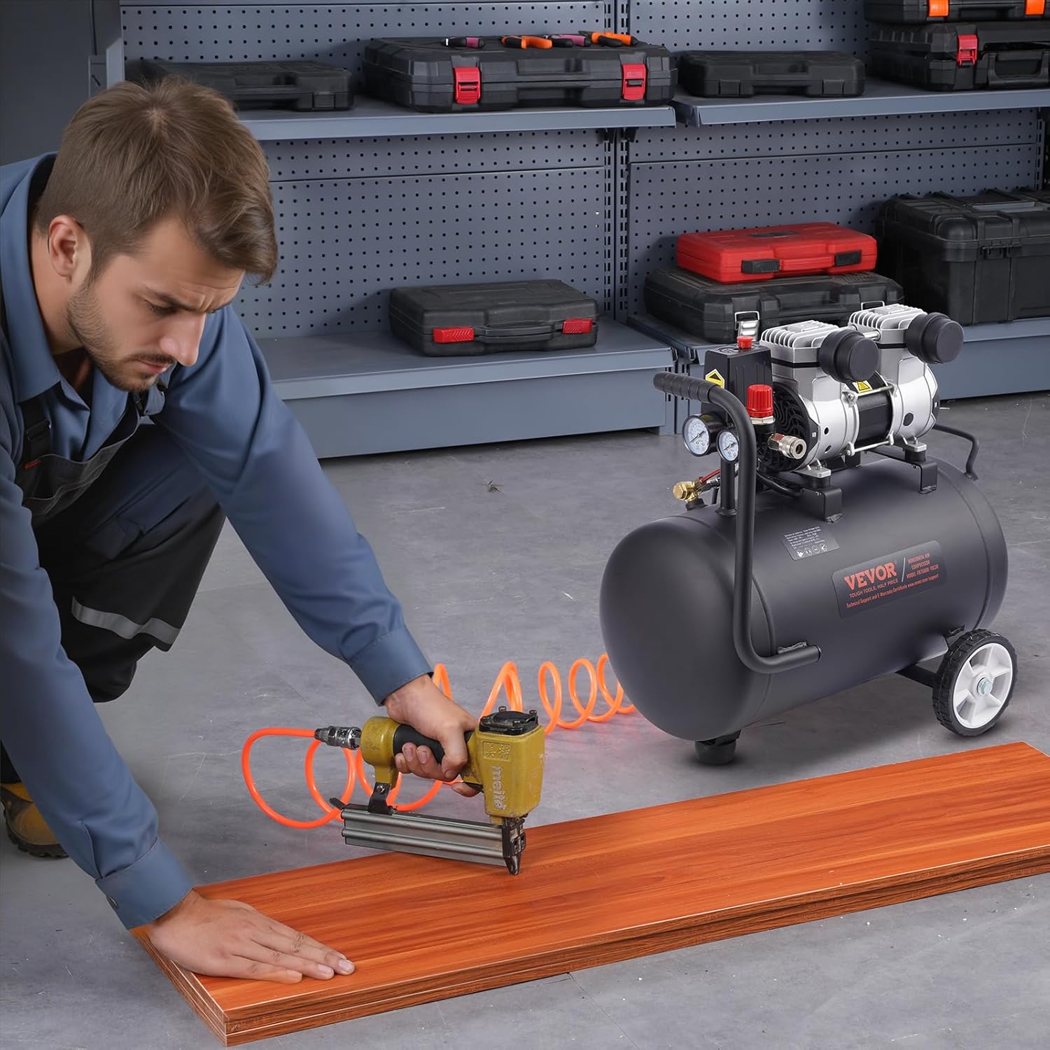 Vevor Compressore d'Aria Senza Olio 30L - immagine 8