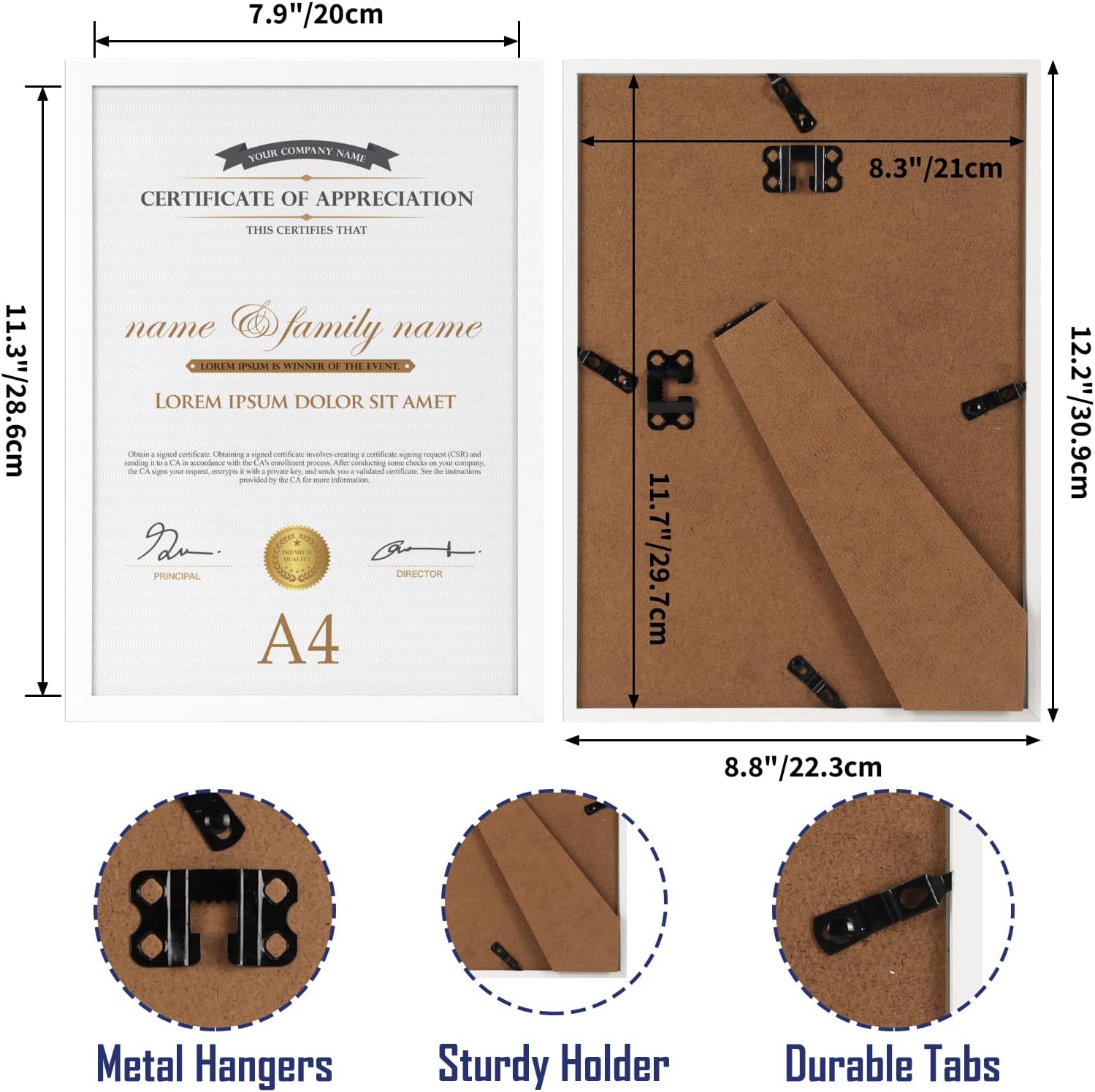 Eympeu Cornice A4 Bianca - Set 18 Pezzi - immagine 2