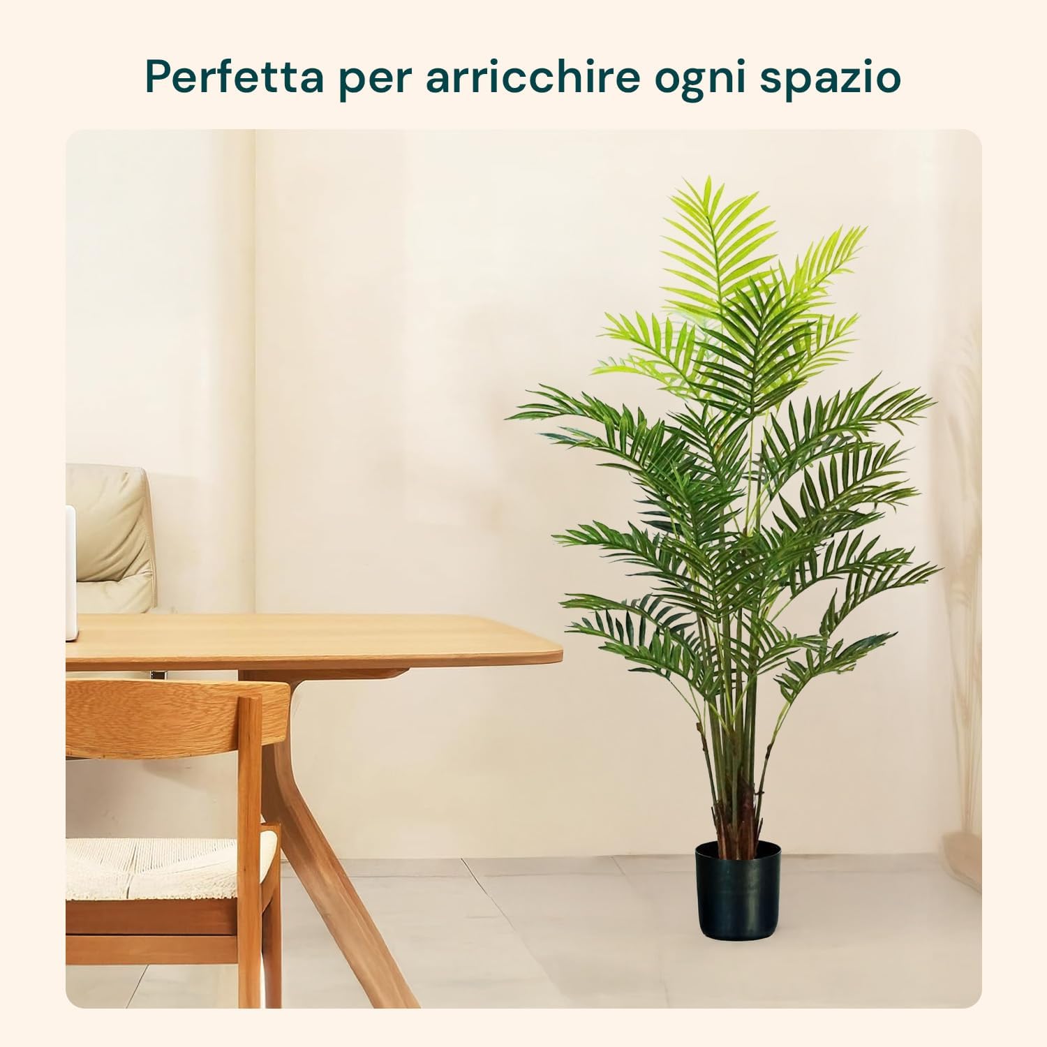 Avilia Palma Areca Artificiale 160 cm con Vaso - immagine 7