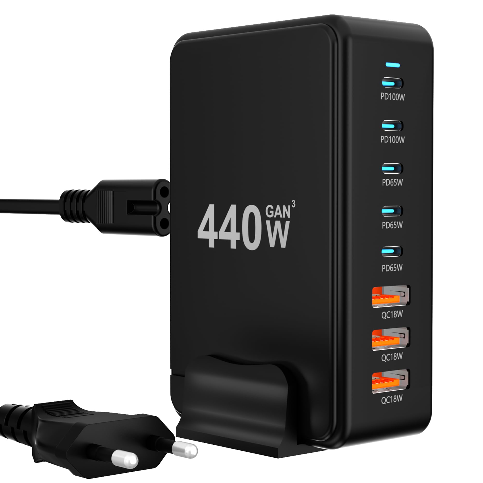 Caricatore USB C 240W 8 Porte con 4 USB-C&A