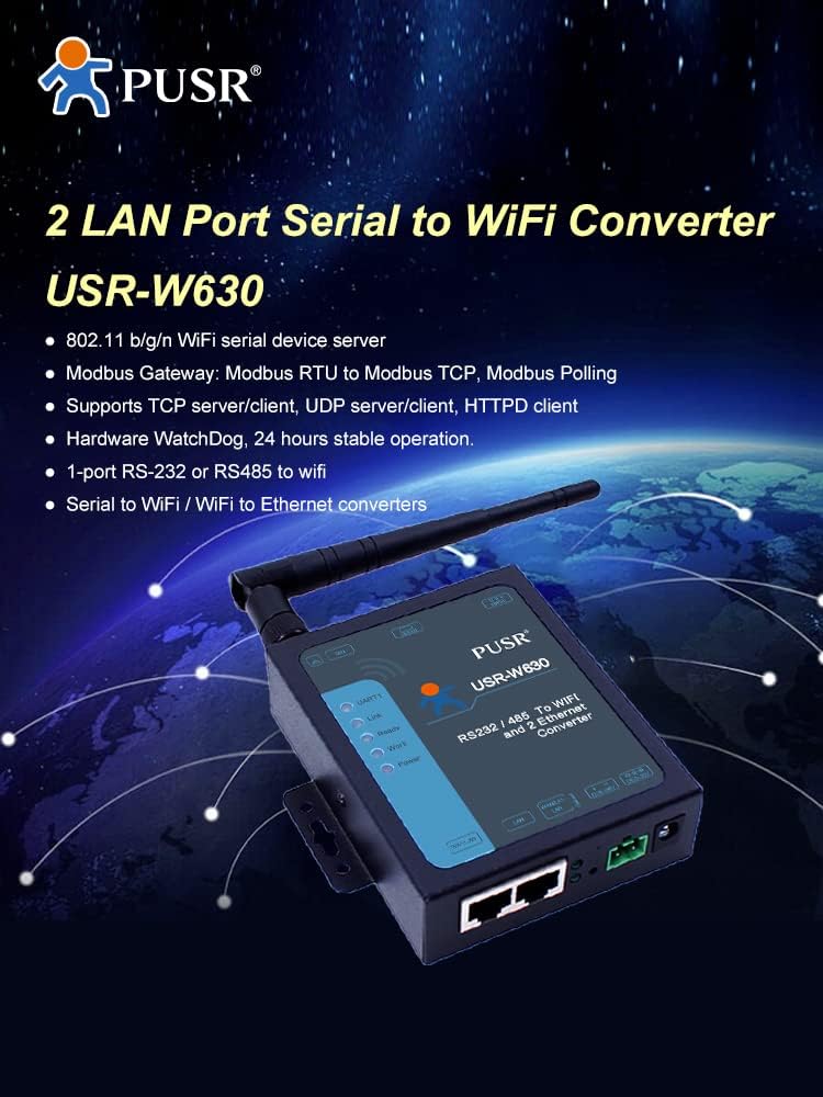 Pusr Convertitore Industriale WIFI da Ethernet a Seriale - immagine 3